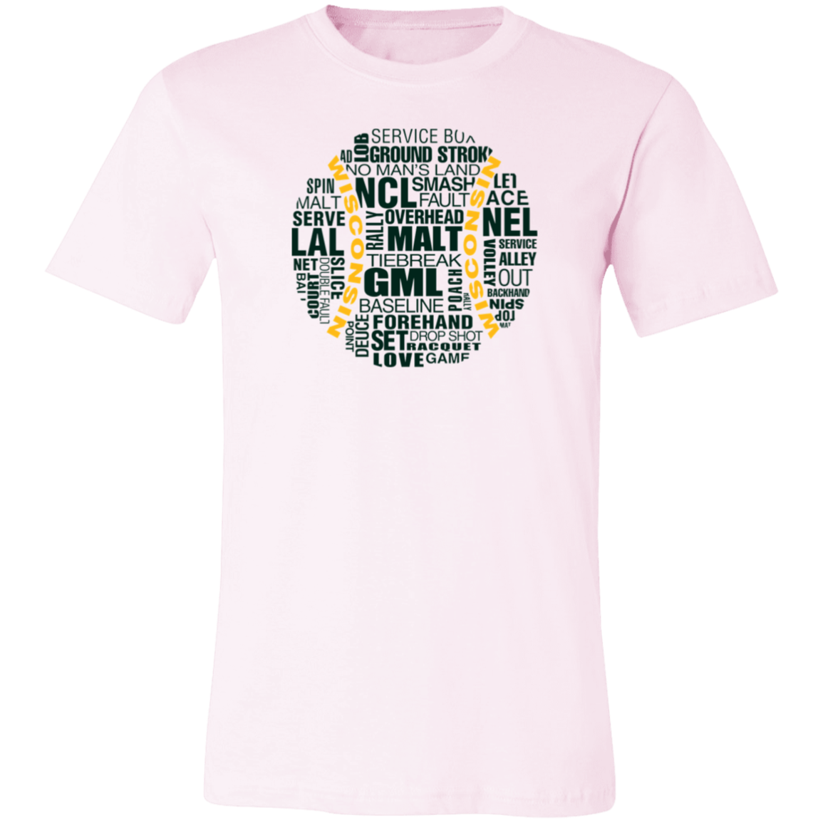 Green/Gold WTA Tennis Ball Unisex Jersey Tee