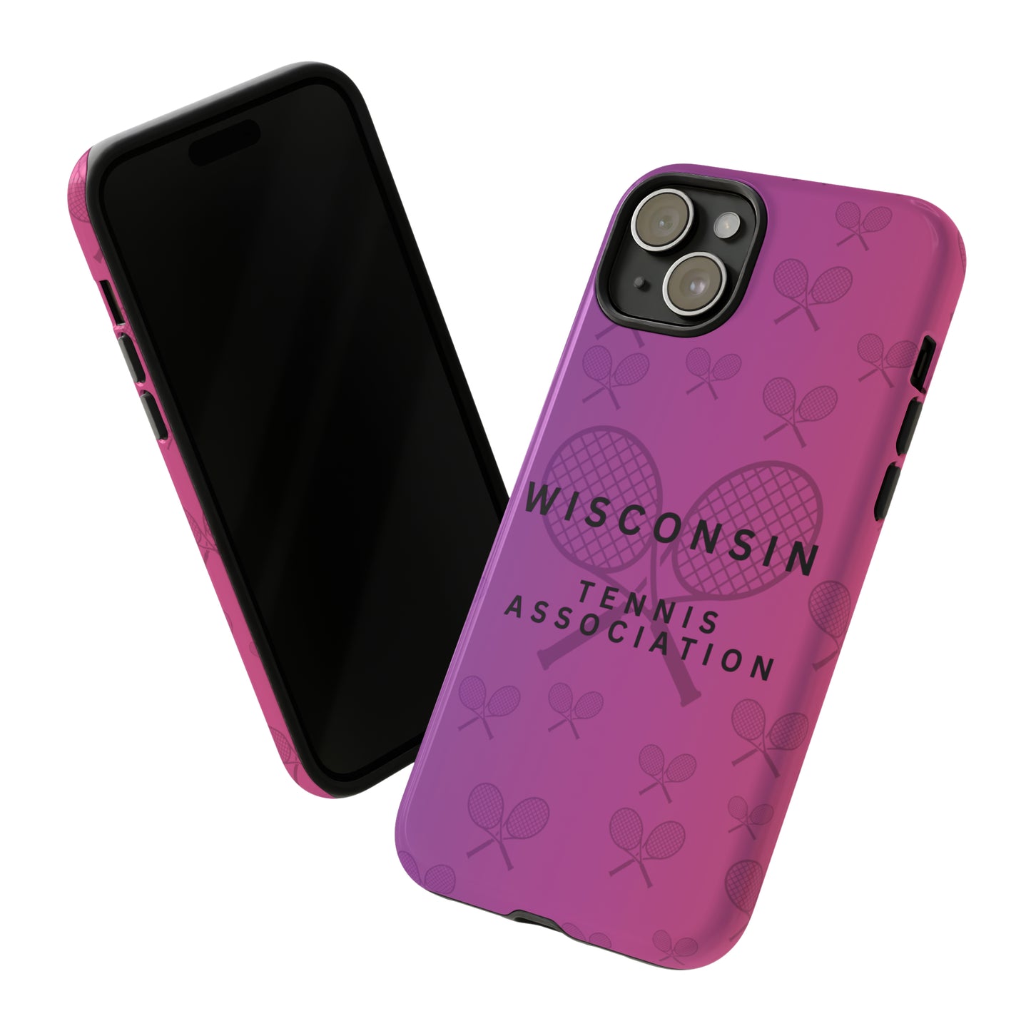 WTA Violet Fade Racquets Impact-Resistant Tough Cases (iPhone & Samsung)