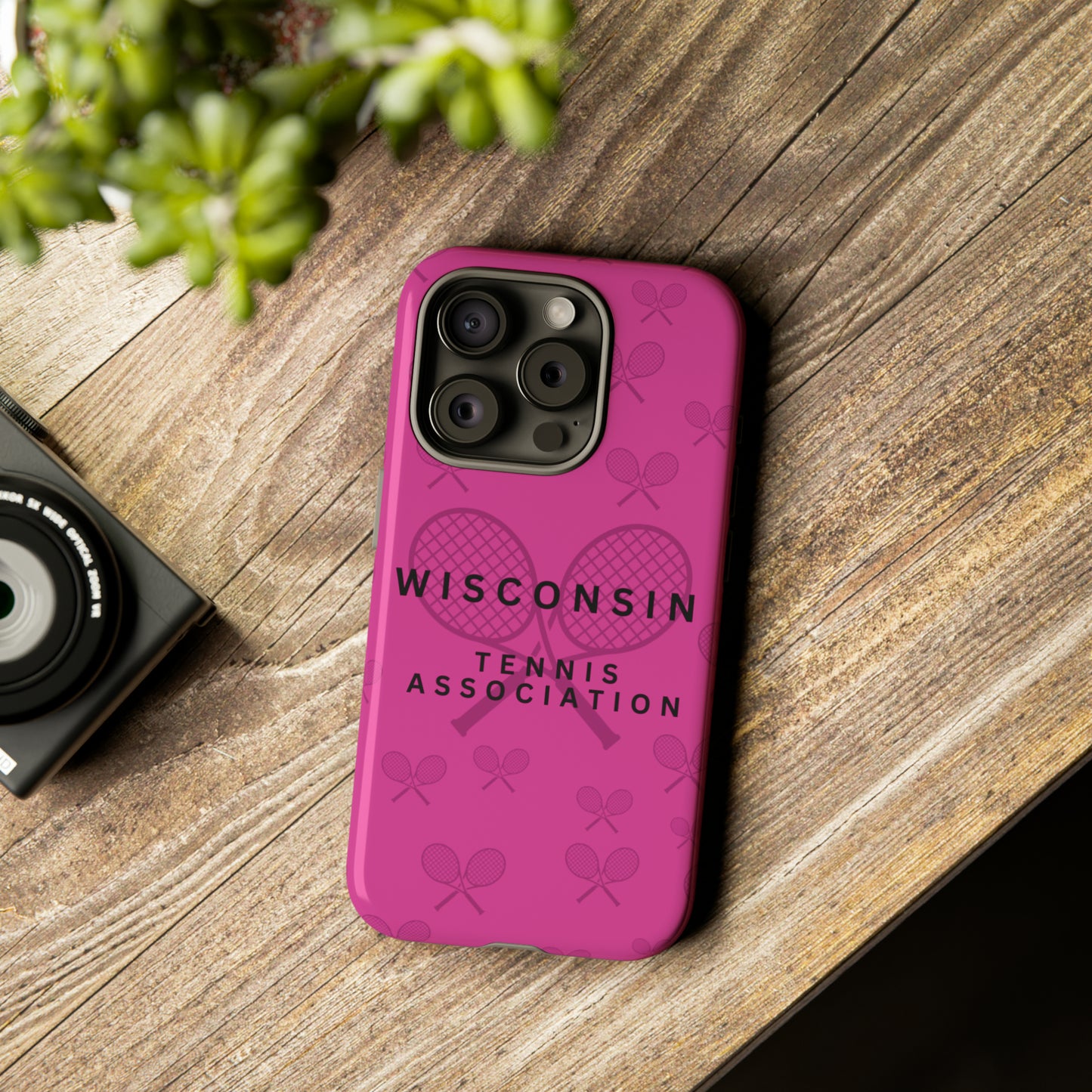 WTA Fuchsia Racquets Impact-Resistant Tough Cases (iPhone & Samsung)