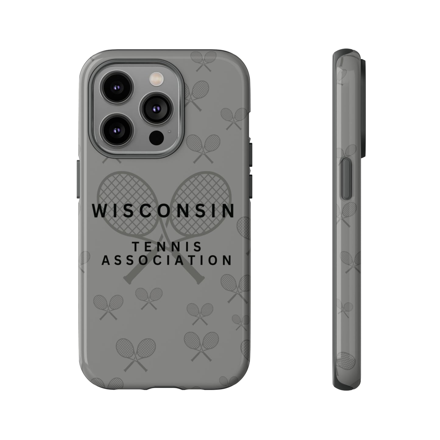 WTA Midnight Grey Racquets Impact-Resistant Tough Cases (iPhone & Samsung)