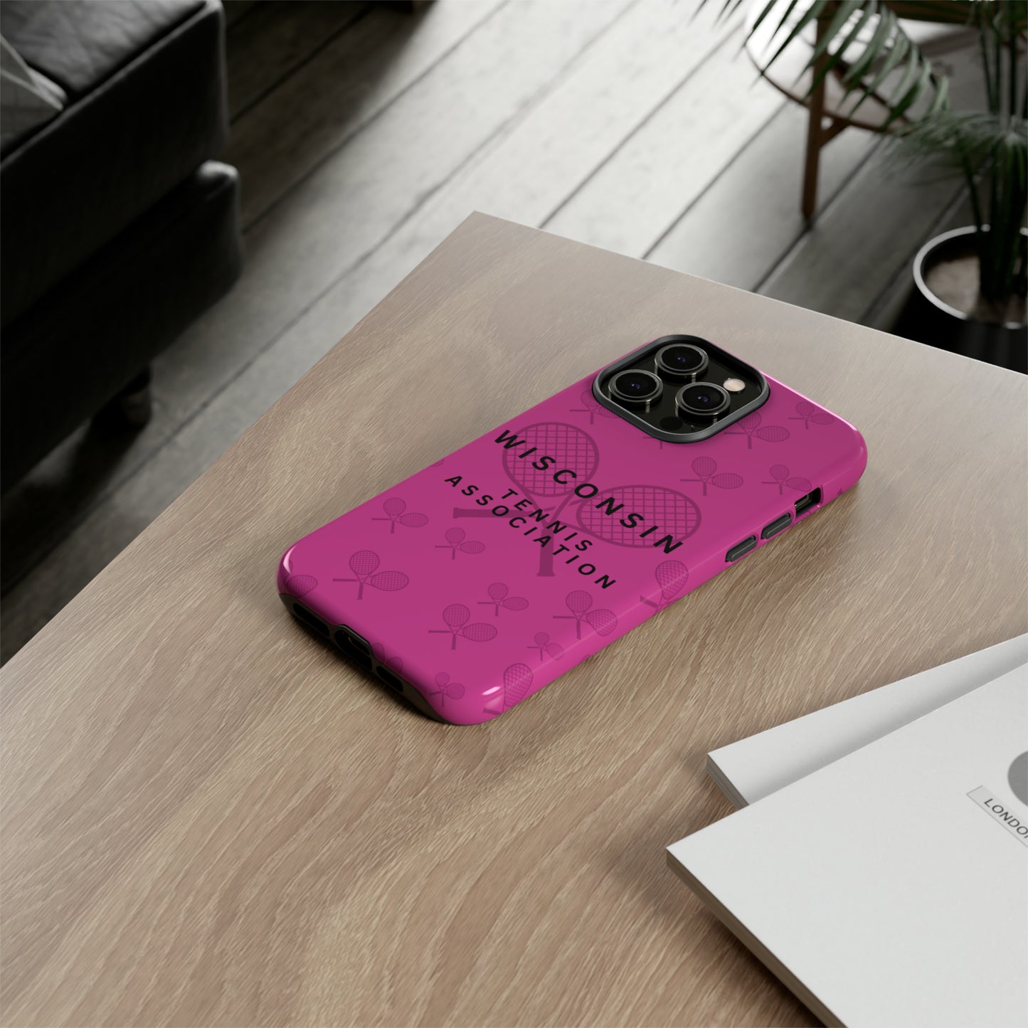 WTA Fuchsia Racquets Impact-Resistant Tough Cases (iPhone & Samsung)