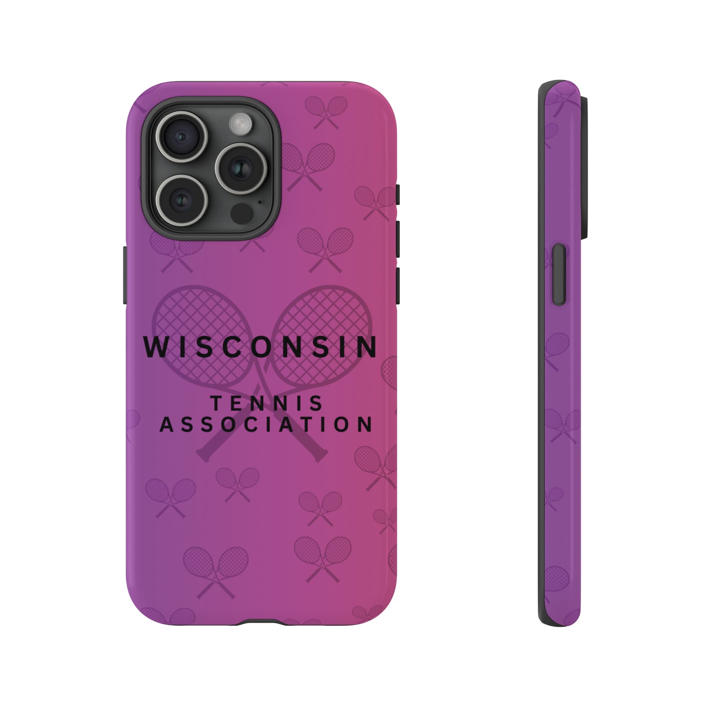 WTA Violet Fade Racquets Impact-Resistant Tough Cases (iPhone & Samsung)