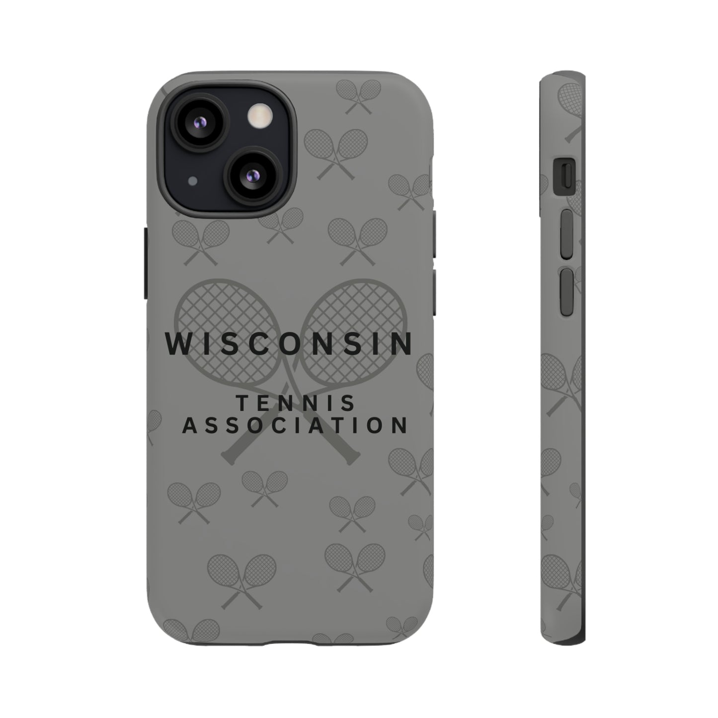 WTA Midnight Grey Racquets Impact-Resistant Tough Cases (iPhone & Samsung)