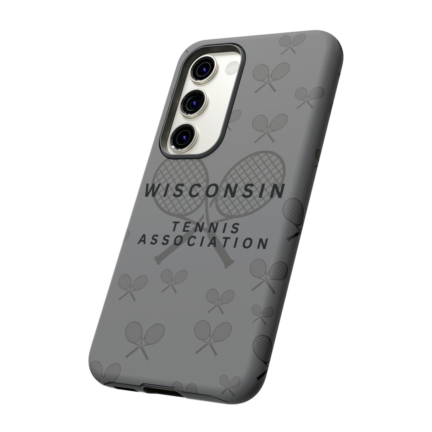 WTA Midnight Grey Racquets Impact-Resistant Tough Cases (iPhone & Samsung)