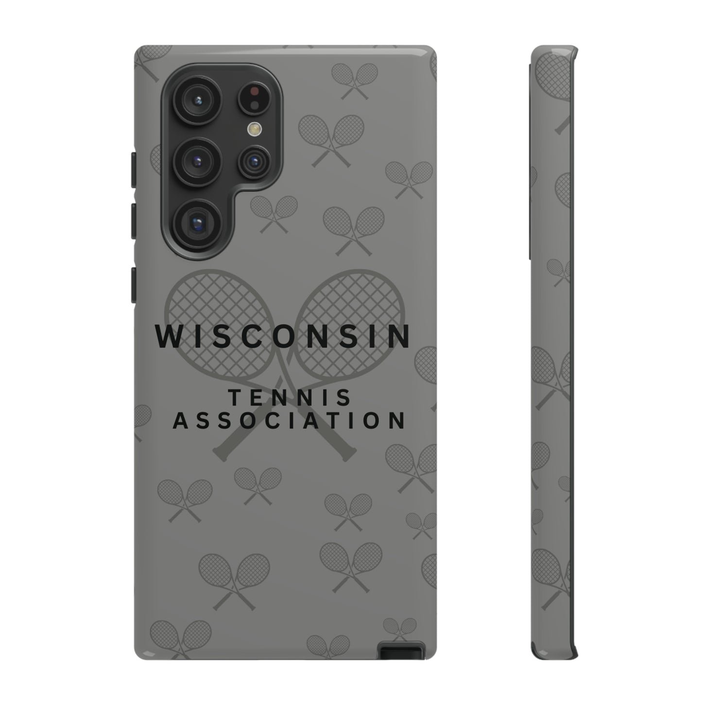 WTA Midnight Grey Racquets Impact-Resistant Tough Cases (iPhone & Samsung)