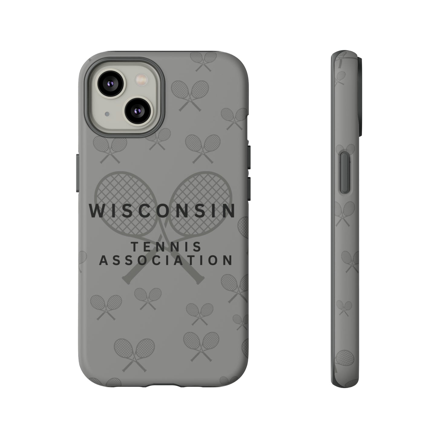WTA Midnight Grey Racquets Impact-Resistant Tough Cases (iPhone & Samsung)