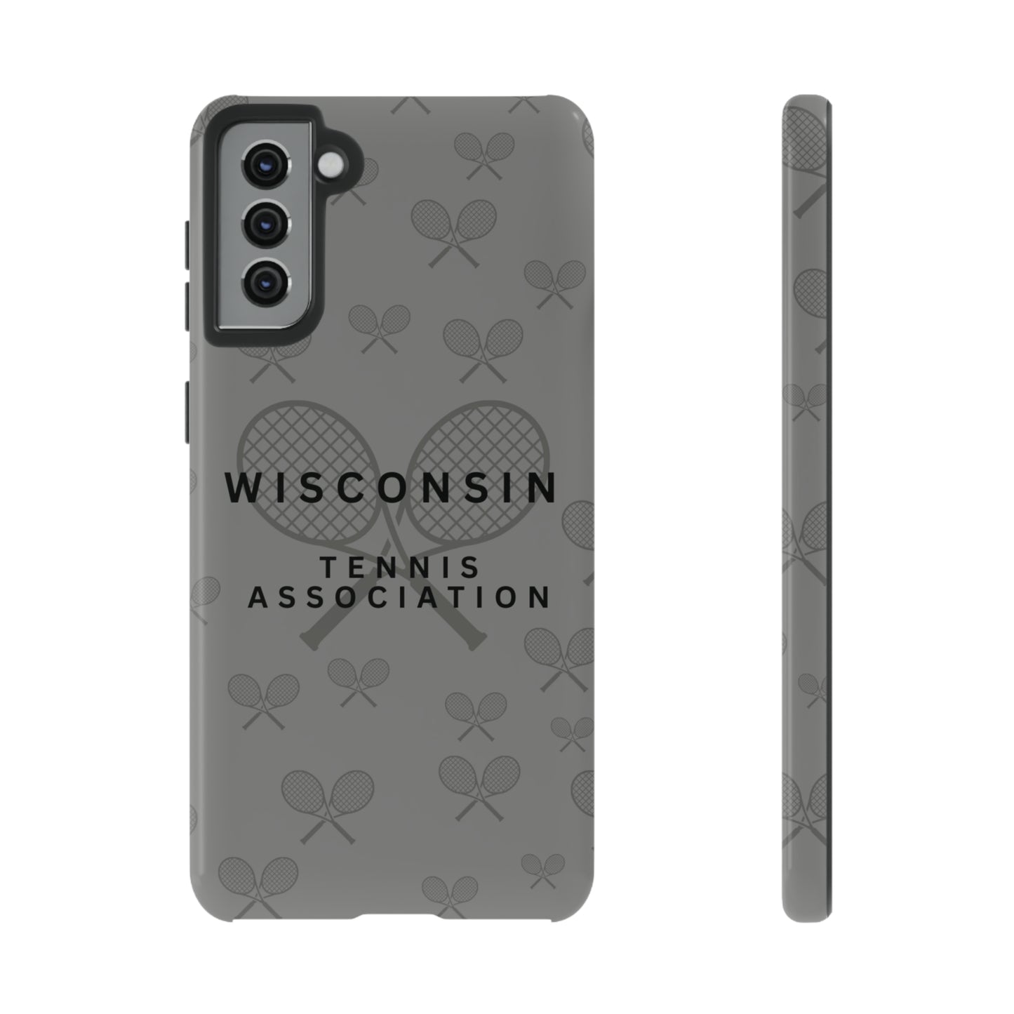 WTA Midnight Grey Racquets Impact-Resistant Tough Cases (iPhone & Samsung)