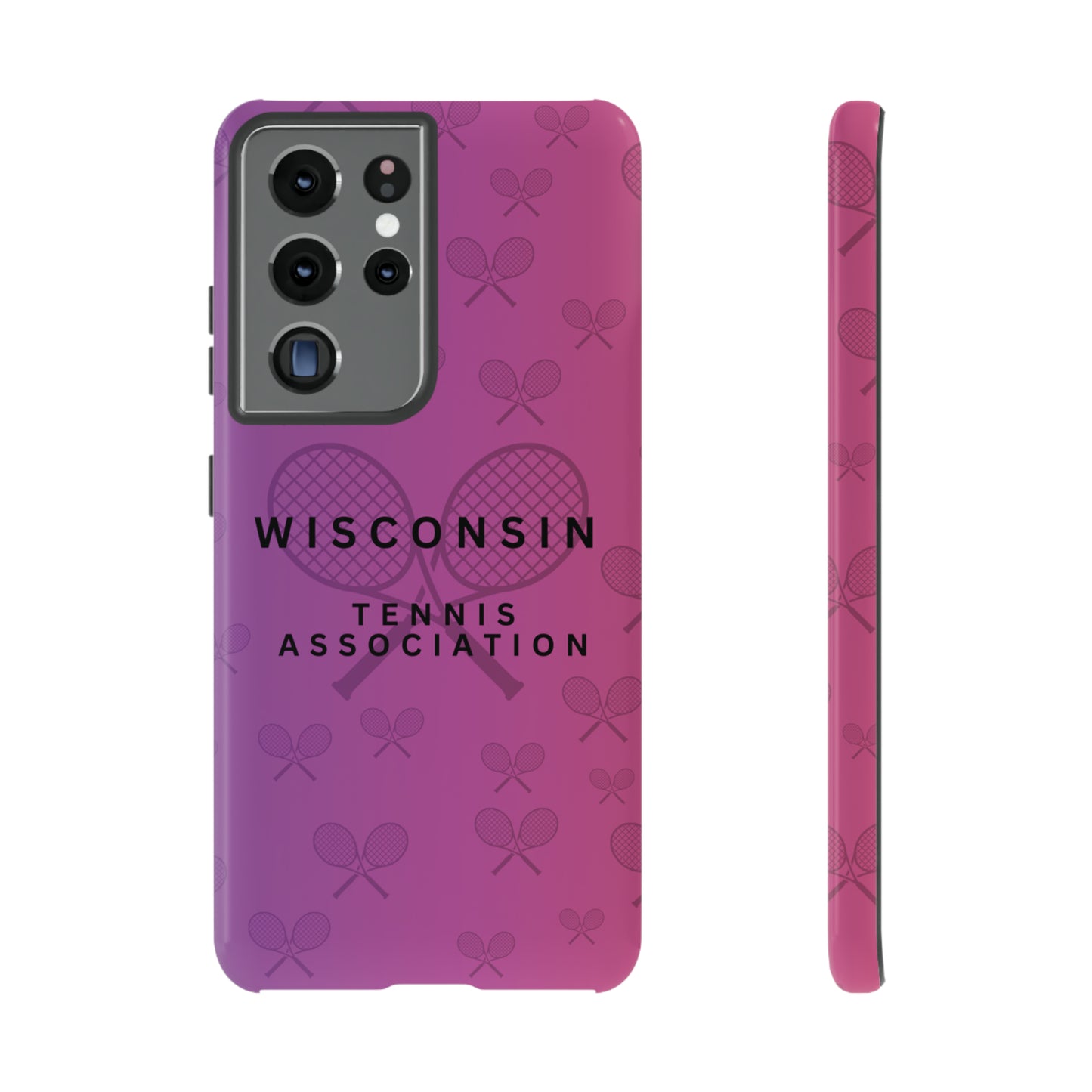 WTA Violet Fade Racquets Impact-Resistant Tough Cases (iPhone & Samsung)