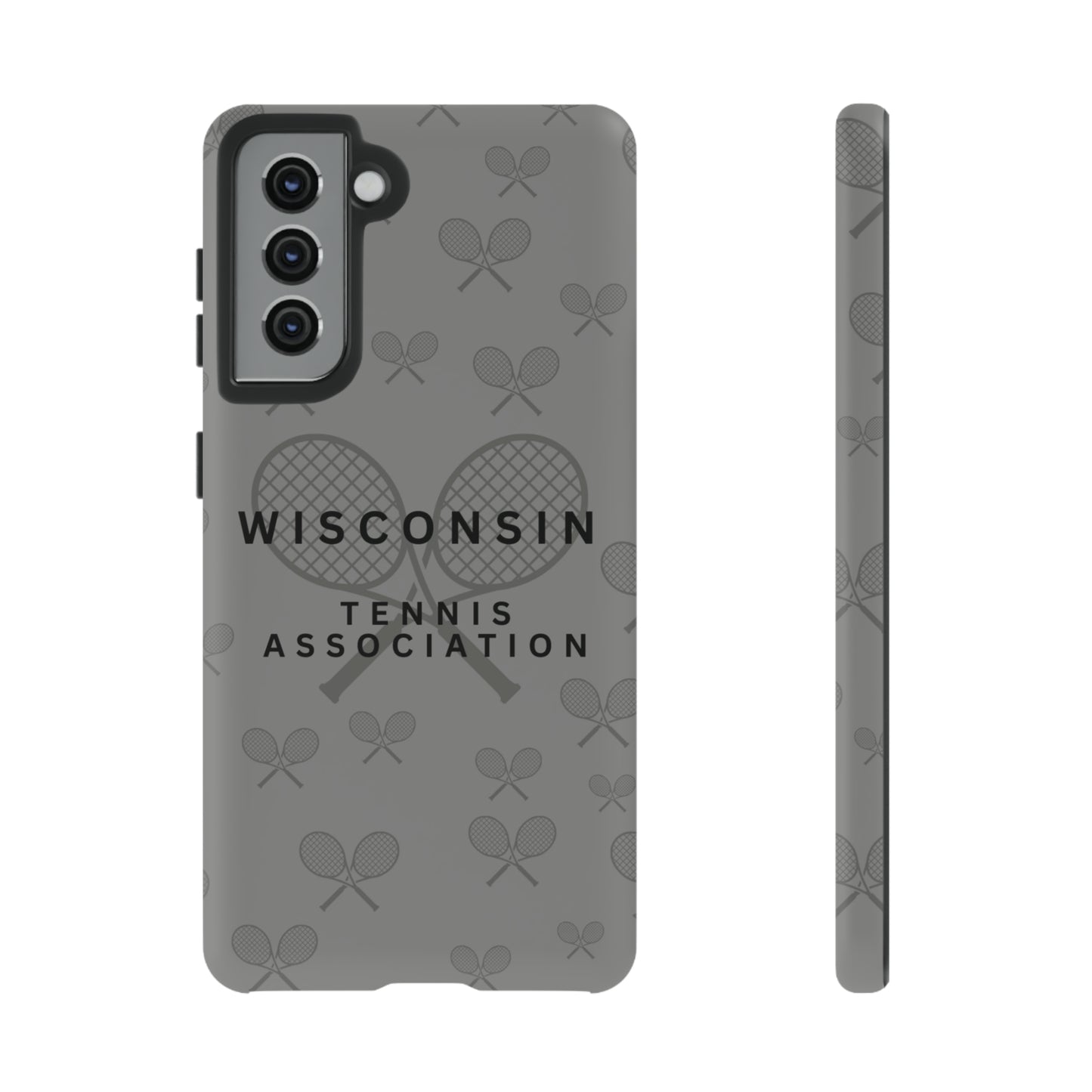 WTA Midnight Grey Racquets Impact-Resistant Tough Cases (iPhone & Samsung)