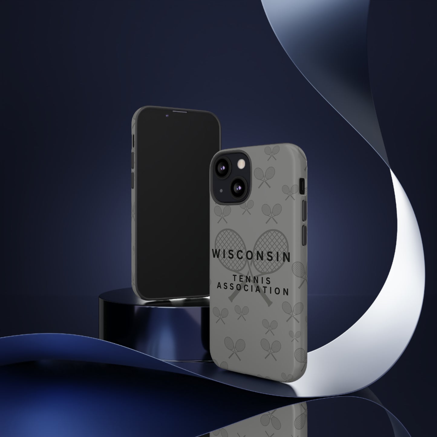 WTA Midnight Grey Racquets Impact-Resistant Tough Cases (iPhone & Samsung)