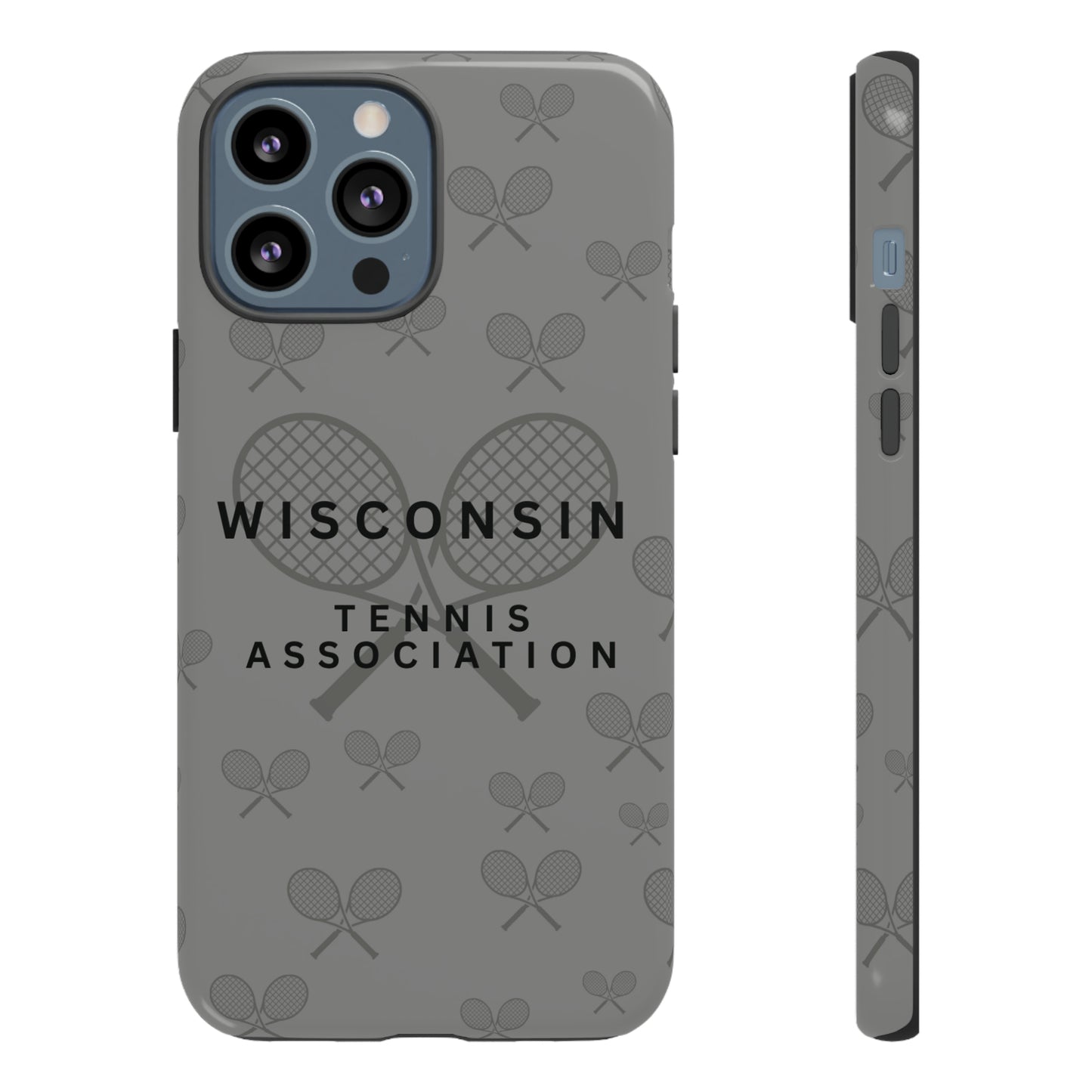 WTA Midnight Grey Racquets Impact-Resistant Tough Cases (iPhone & Samsung)