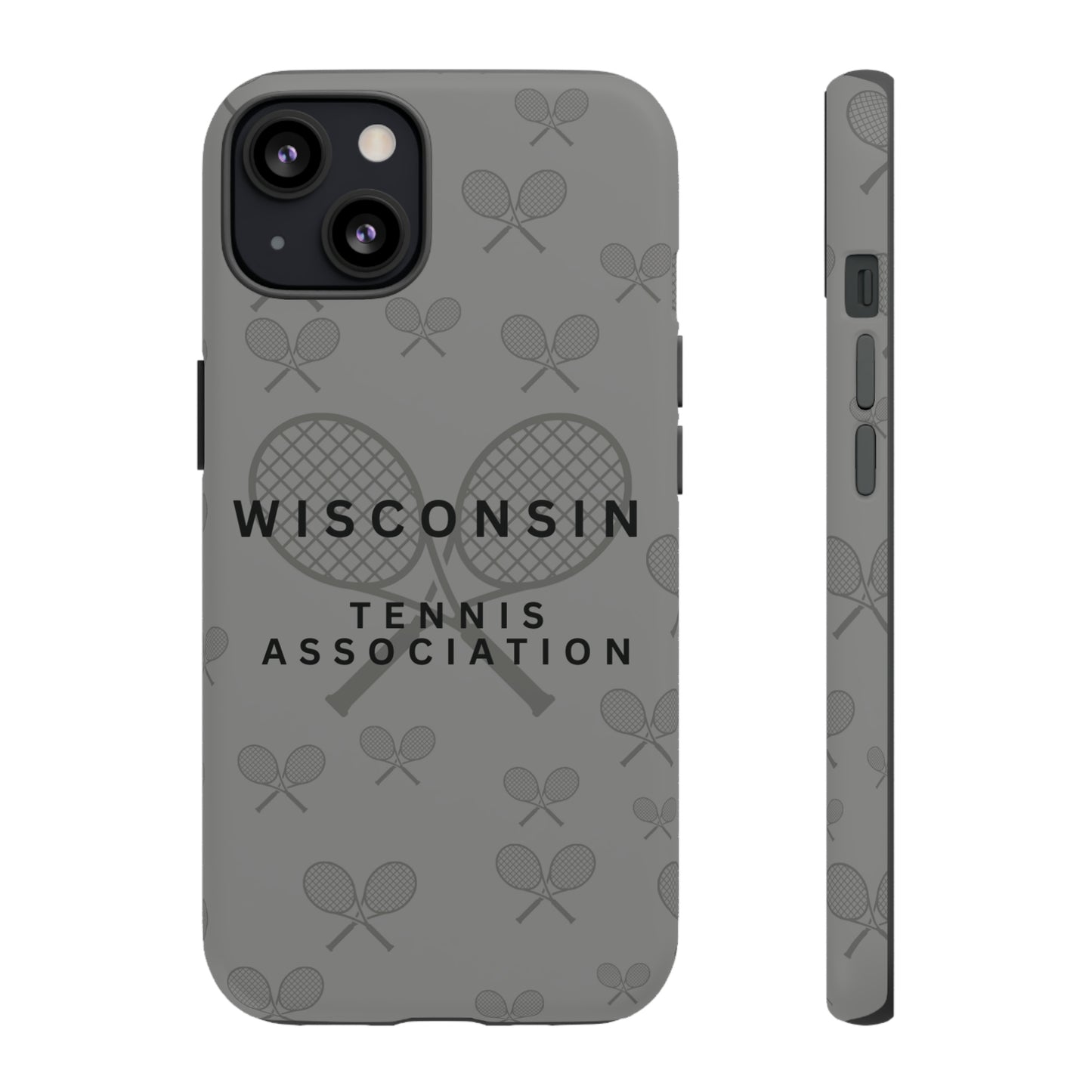WTA Midnight Grey Racquets Impact-Resistant Tough Cases (iPhone & Samsung)