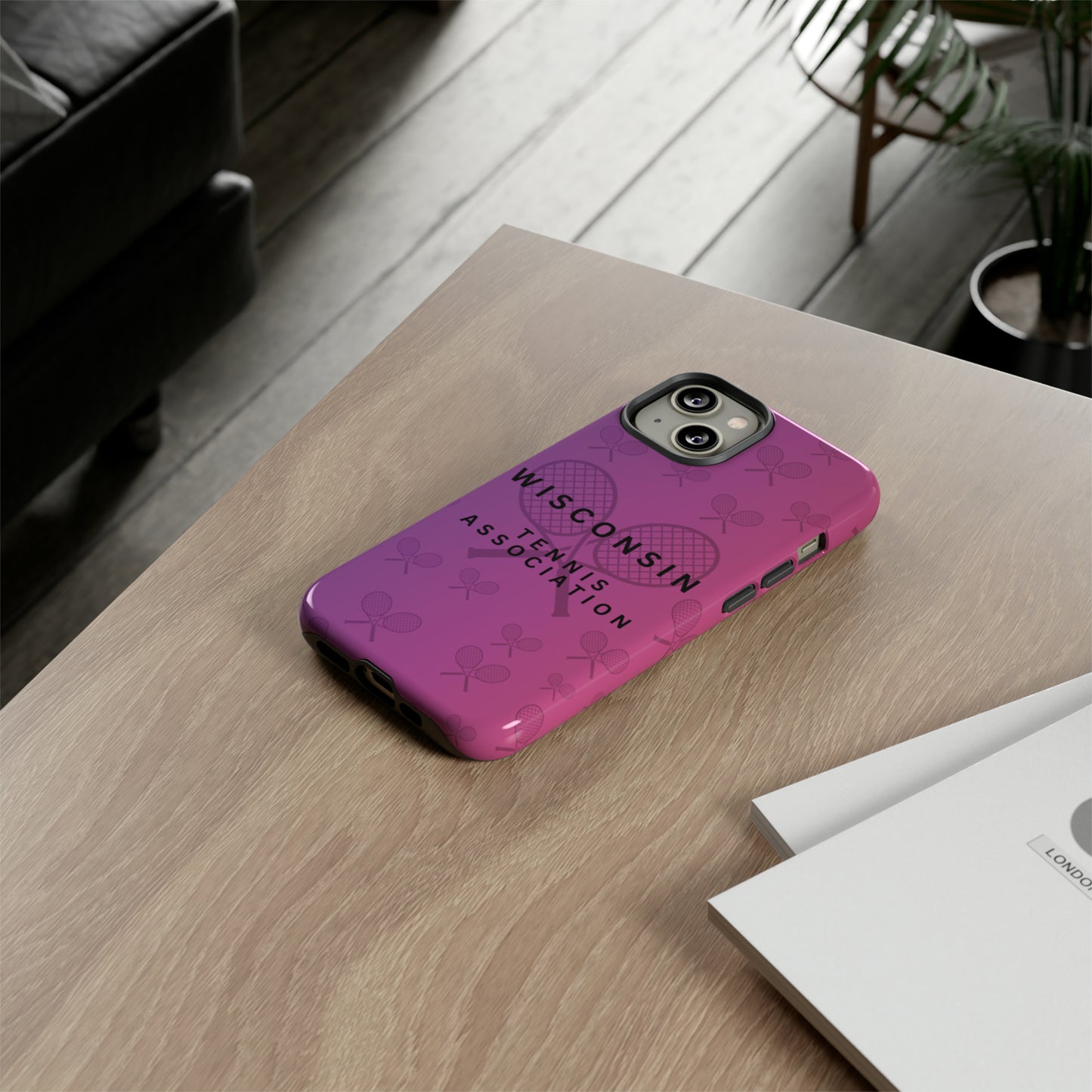 WTA Violet Fade Racquets Impact-Resistant Tough Cases (iPhone & Samsung)