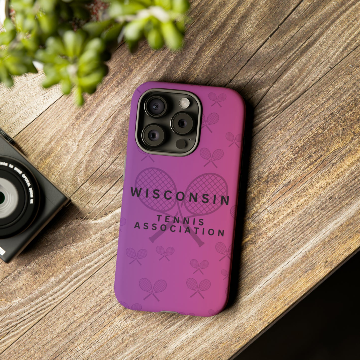 WTA Violet Fade Racquets Impact-Resistant Tough Cases (iPhone & Samsung)