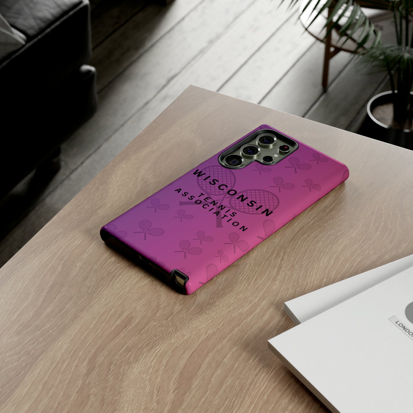 WTA Violet Fade Racquets Impact-Resistant Tough Cases (iPhone & Samsung)