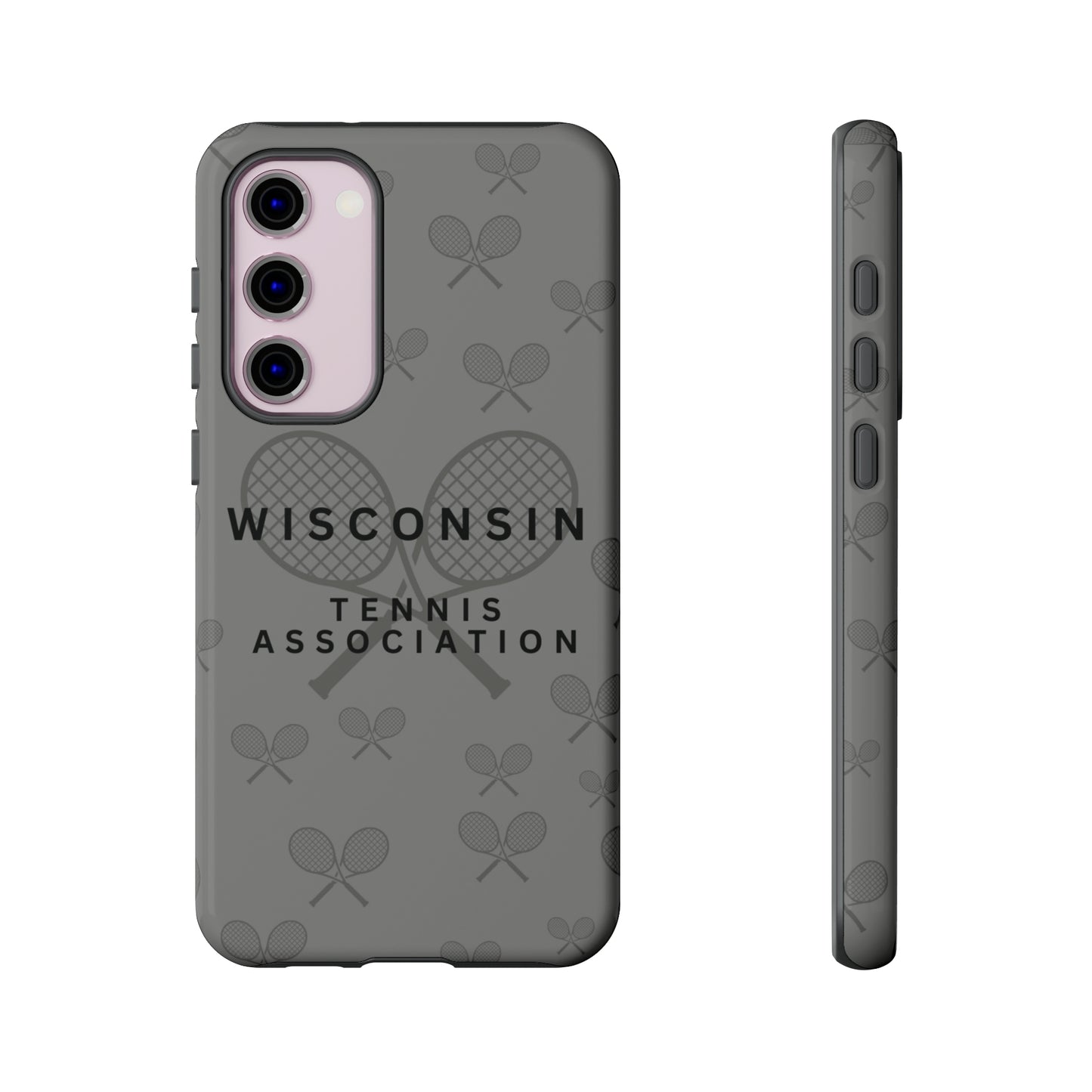 WTA Midnight Grey Racquets Impact-Resistant Tough Cases (iPhone & Samsung)