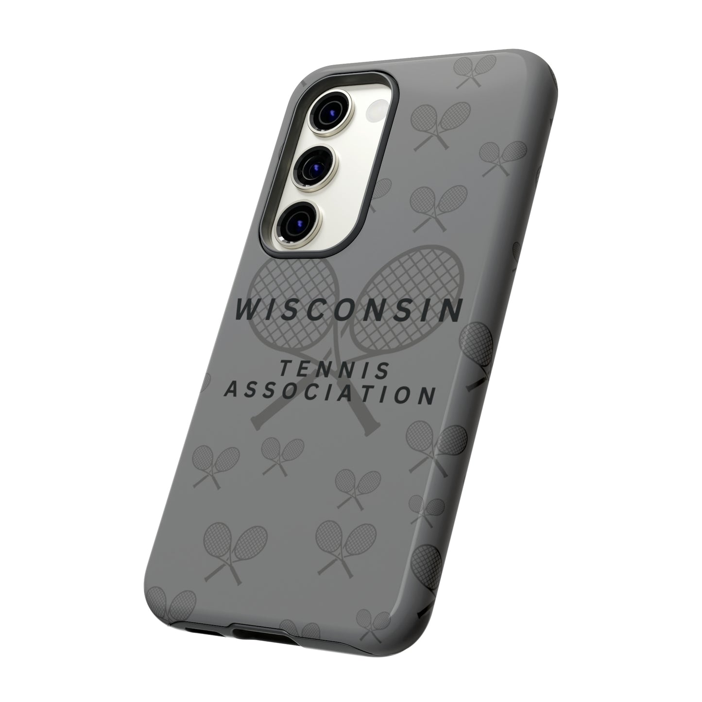 WTA Midnight Grey Racquets Impact-Resistant Tough Cases (iPhone & Samsung)