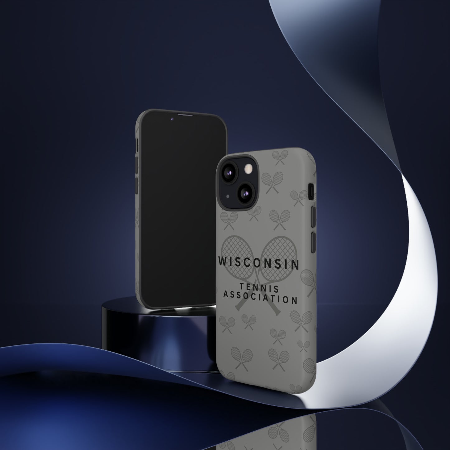 WTA Midnight Grey Racquets Impact-Resistant Tough Cases (iPhone & Samsung)