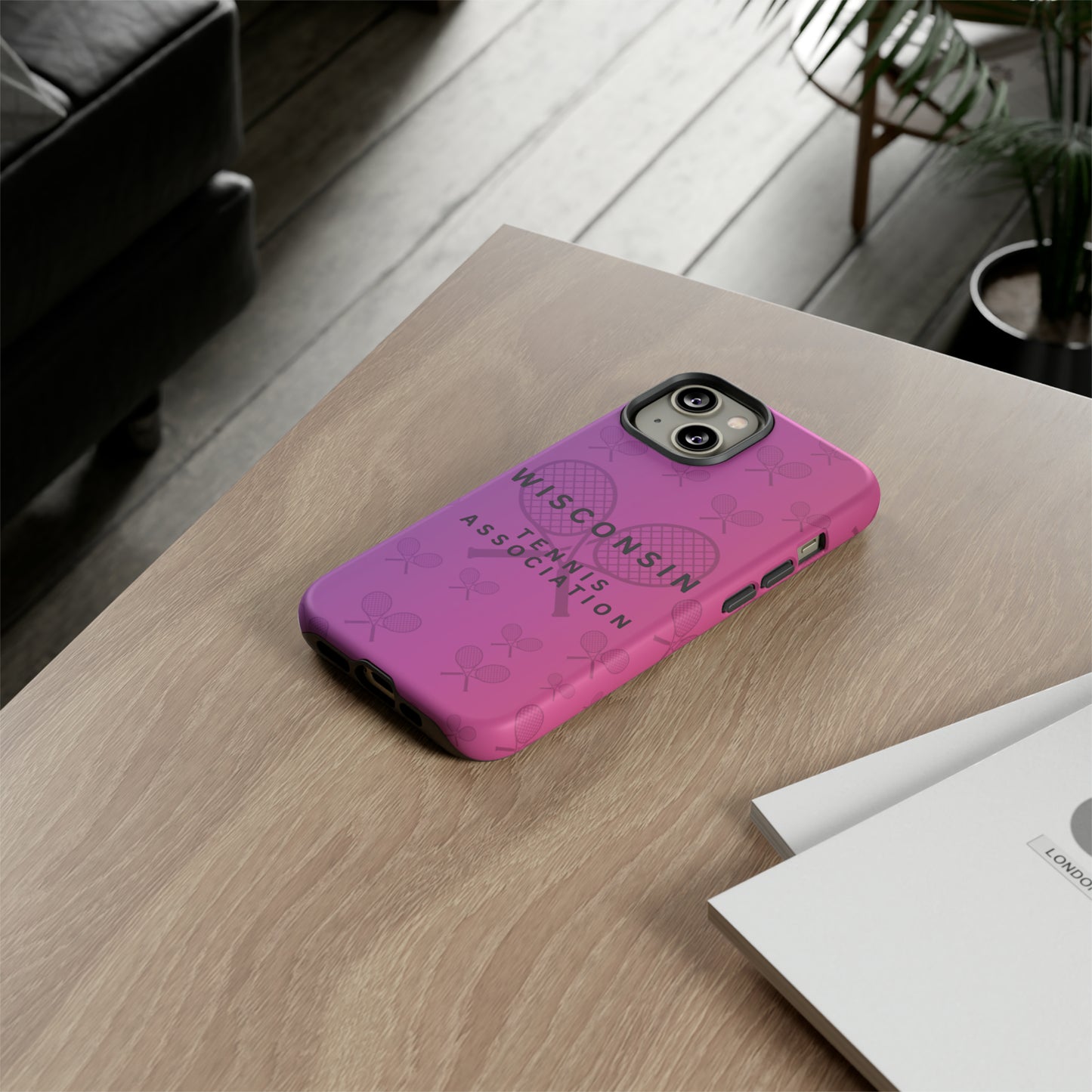 WTA Violet Fade Racquets Impact-Resistant Tough Cases (iPhone & Samsung)