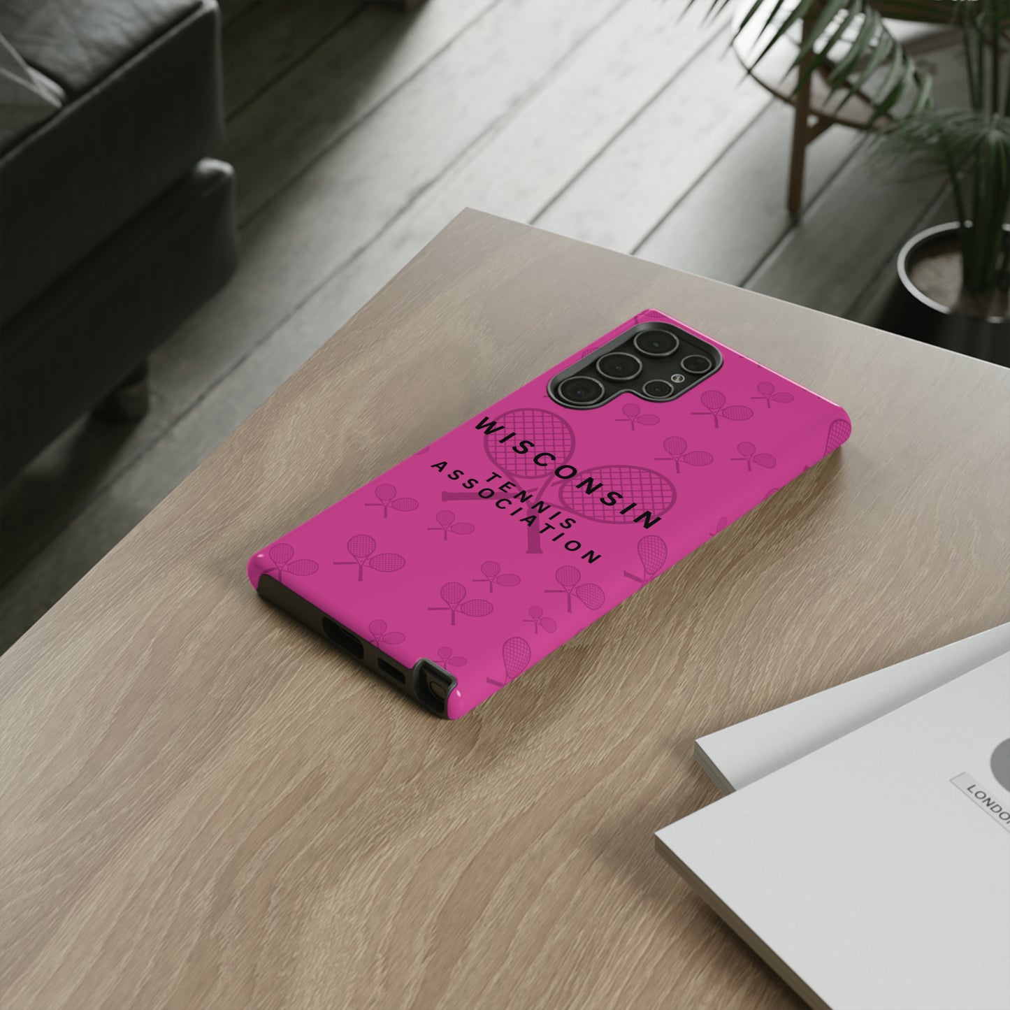 WTA Fuchsia Racquets Impact-Resistant Tough Cases (iPhone & Samsung)