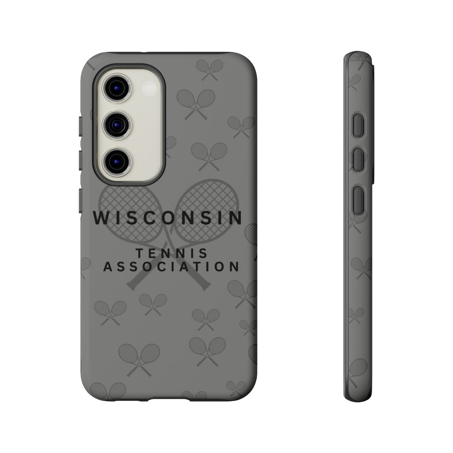 WTA Midnight Grey Racquets Impact-Resistant Tough Cases (iPhone & Samsung)