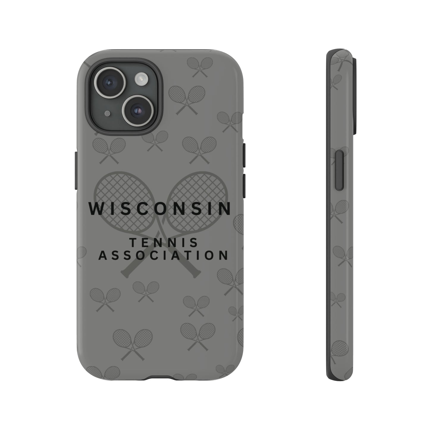 WTA Midnight Grey Racquets Impact-Resistant Tough Cases (iPhone & Samsung)