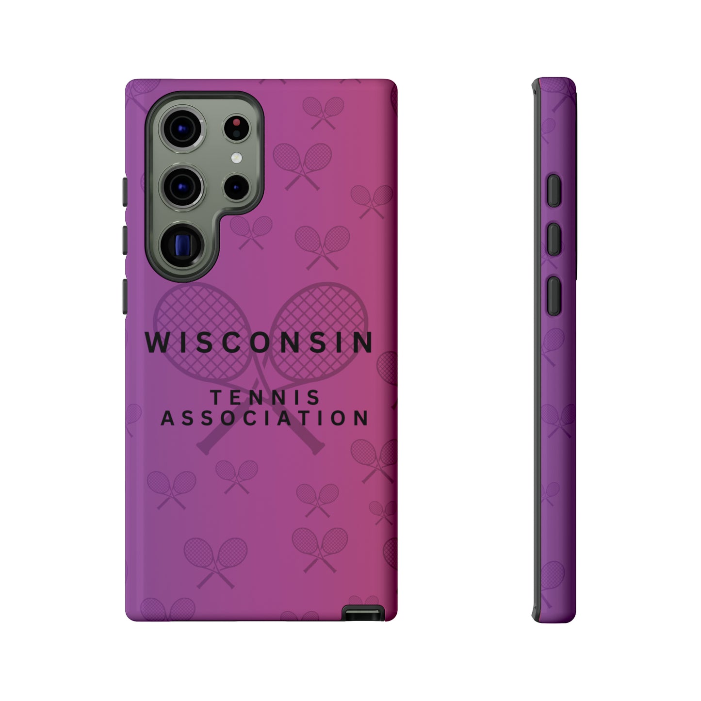 WTA Violet Fade Racquets Impact-Resistant Tough Cases (iPhone & Samsung)
