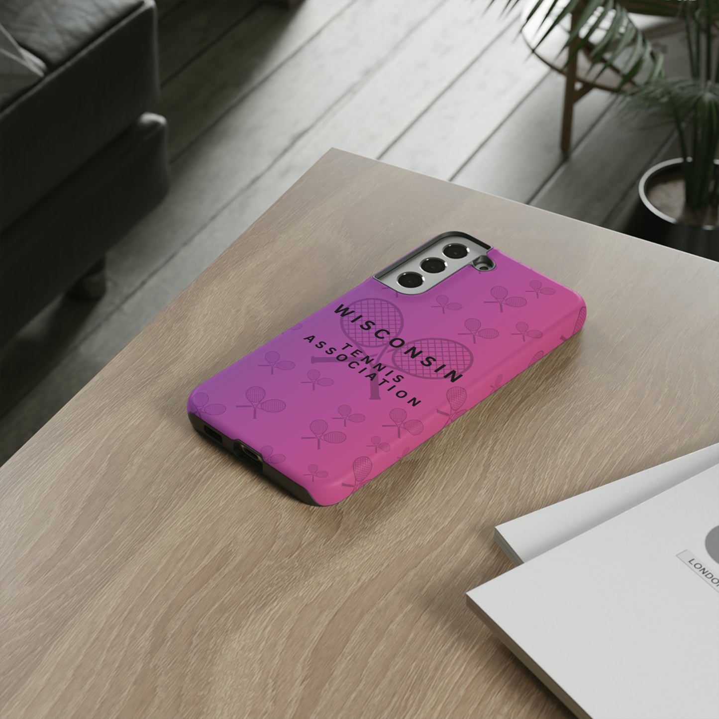 WTA Violet Fade Racquets Impact-Resistant Tough Cases (iPhone & Samsung)
