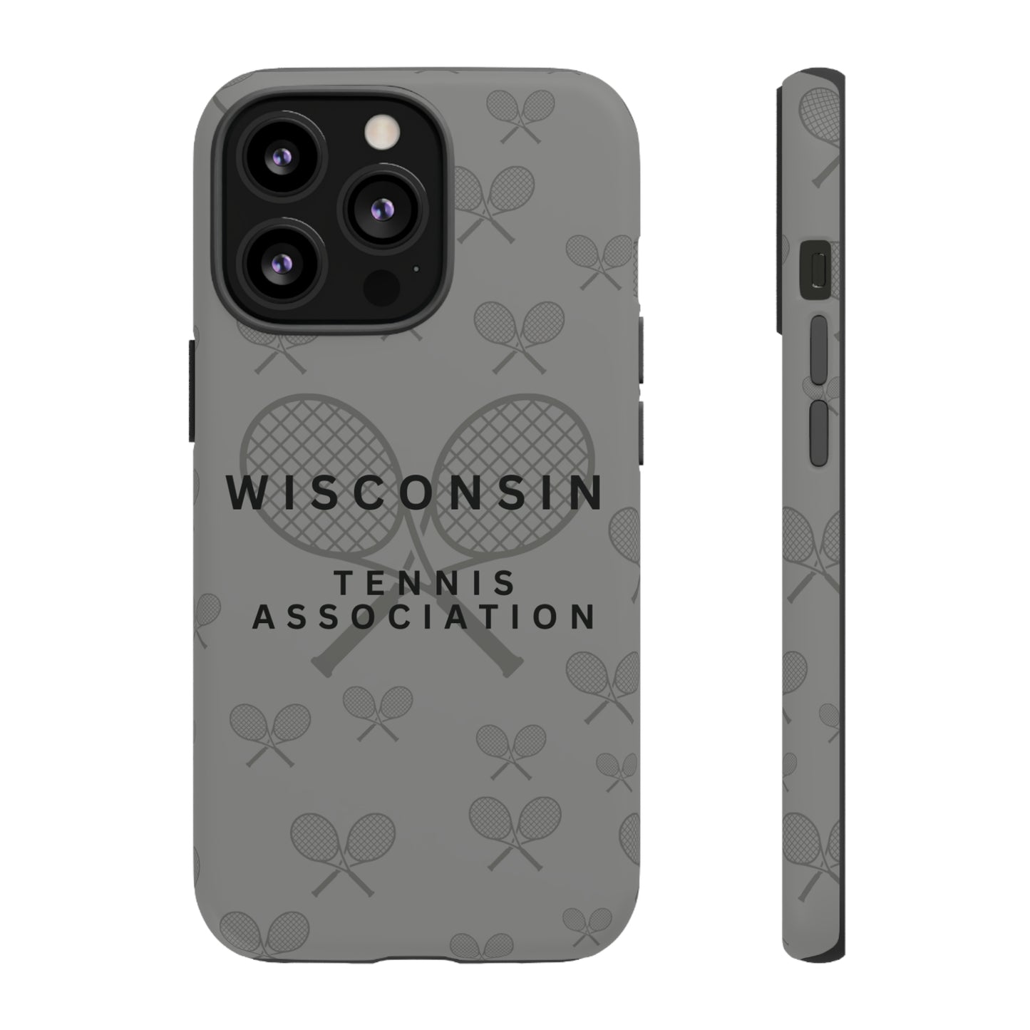 WTA Midnight Grey Racquets Impact-Resistant Tough Cases (iPhone & Samsung)