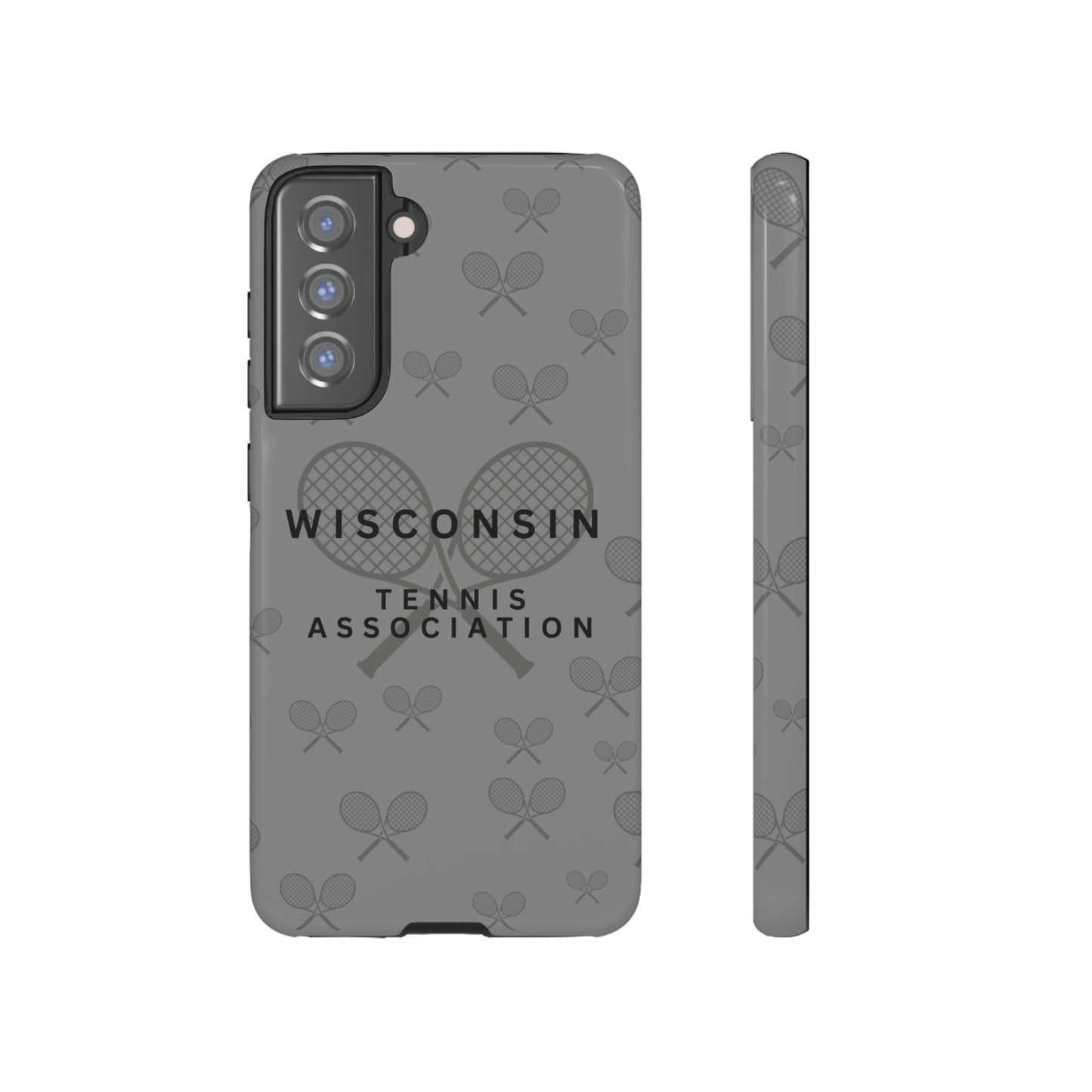 WTA Midnight Grey Racquets Impact-Resistant Tough Cases (iPhone & Samsung)