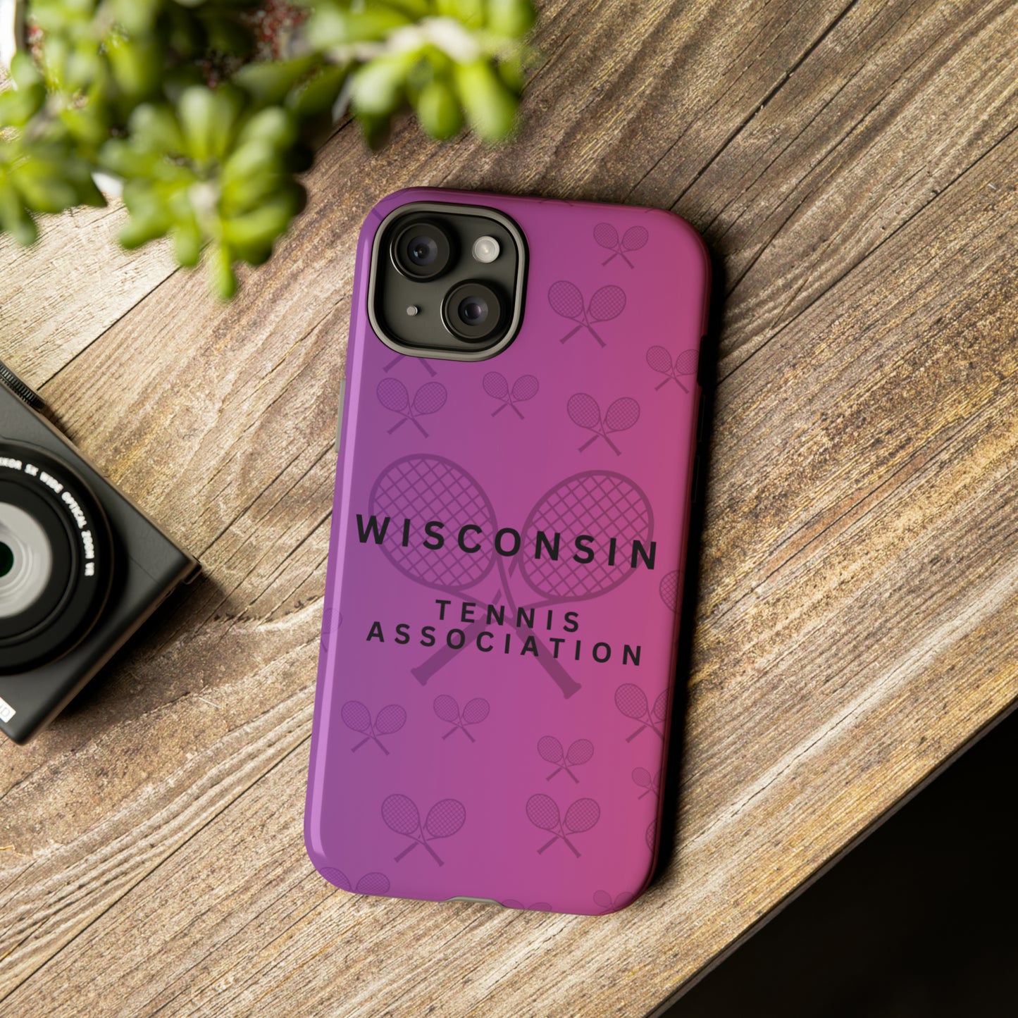 WTA Violet Fade Racquets Impact-Resistant Tough Cases (iPhone & Samsung)