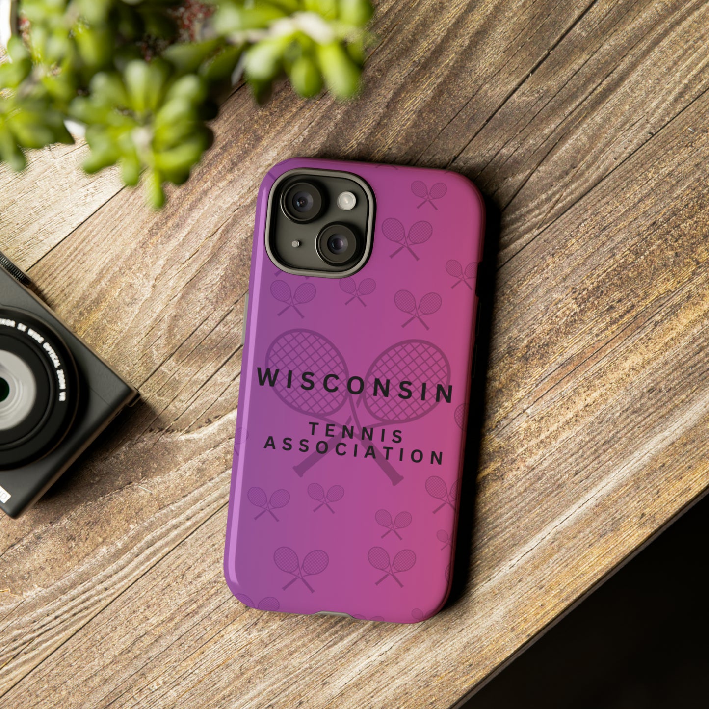 WTA Violet Fade Racquets Impact-Resistant Tough Cases (iPhone & Samsung)