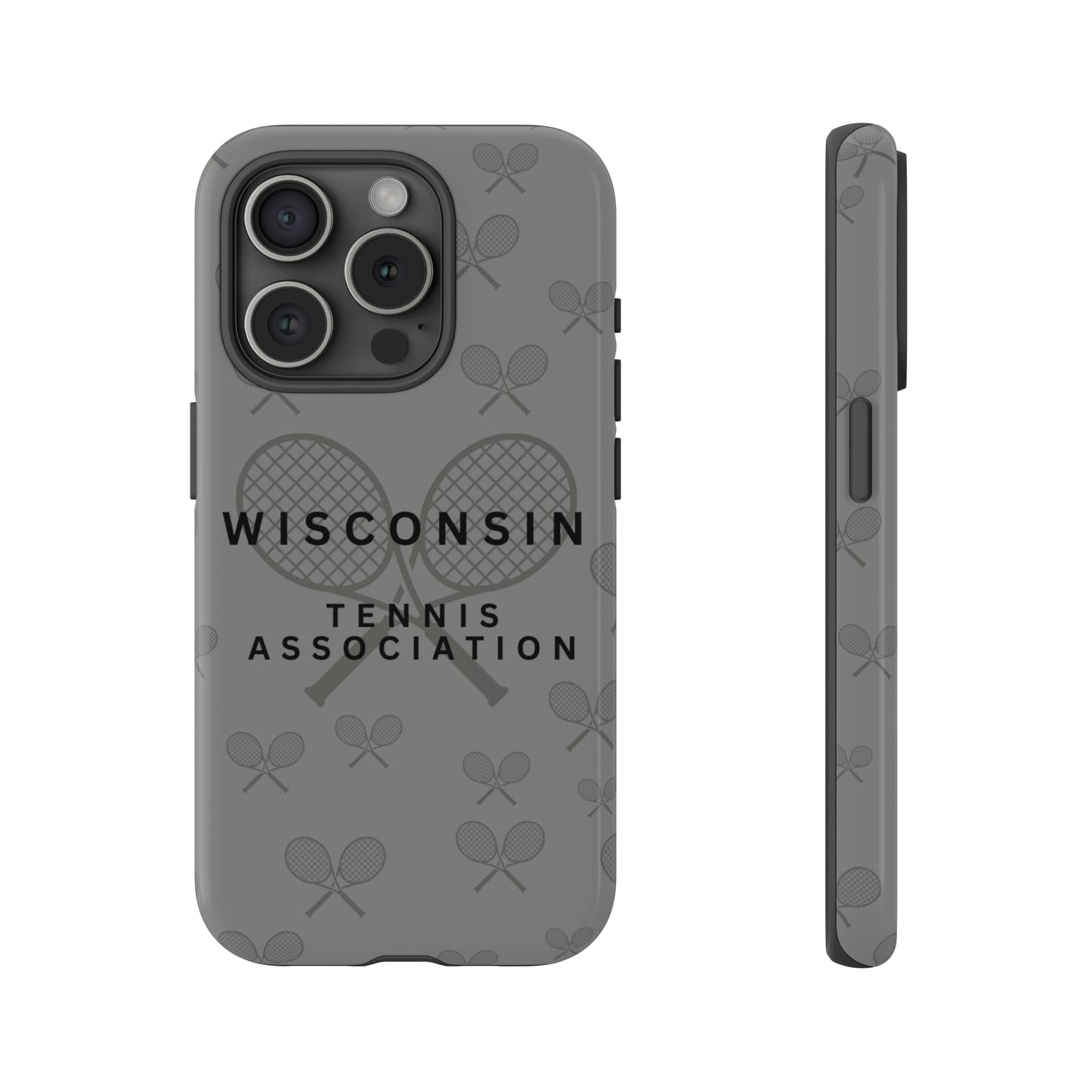 WTA Midnight Grey Racquets Impact-Resistant Tough Cases (iPhone & Samsung)