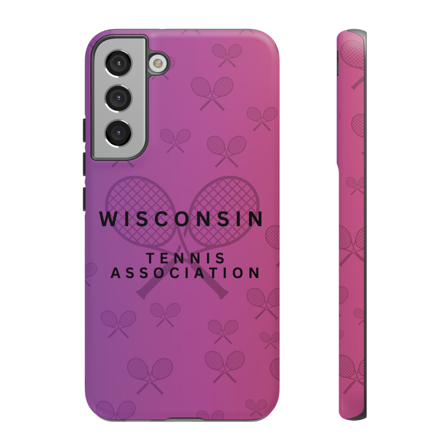 WTA Violet Fade Racquets Impact-Resistant Tough Cases (iPhone & Samsung)