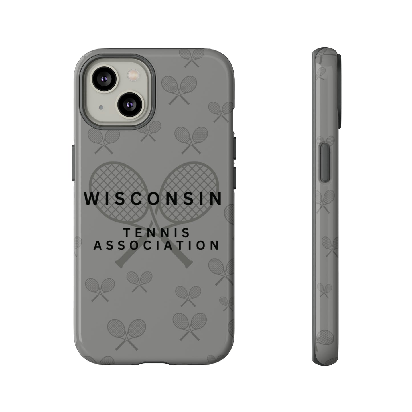 WTA Midnight Grey Racquets Impact-Resistant Tough Cases (iPhone & Samsung)
