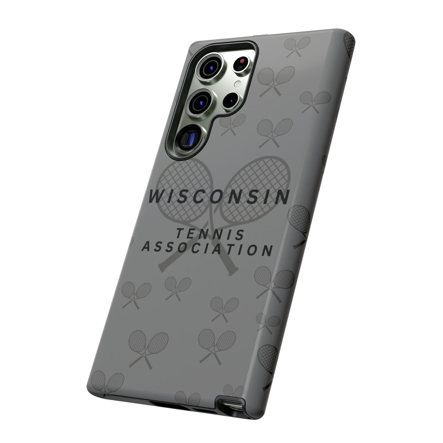 WTA Midnight Grey Racquets Impact-Resistant Tough Cases (iPhone & Samsung)