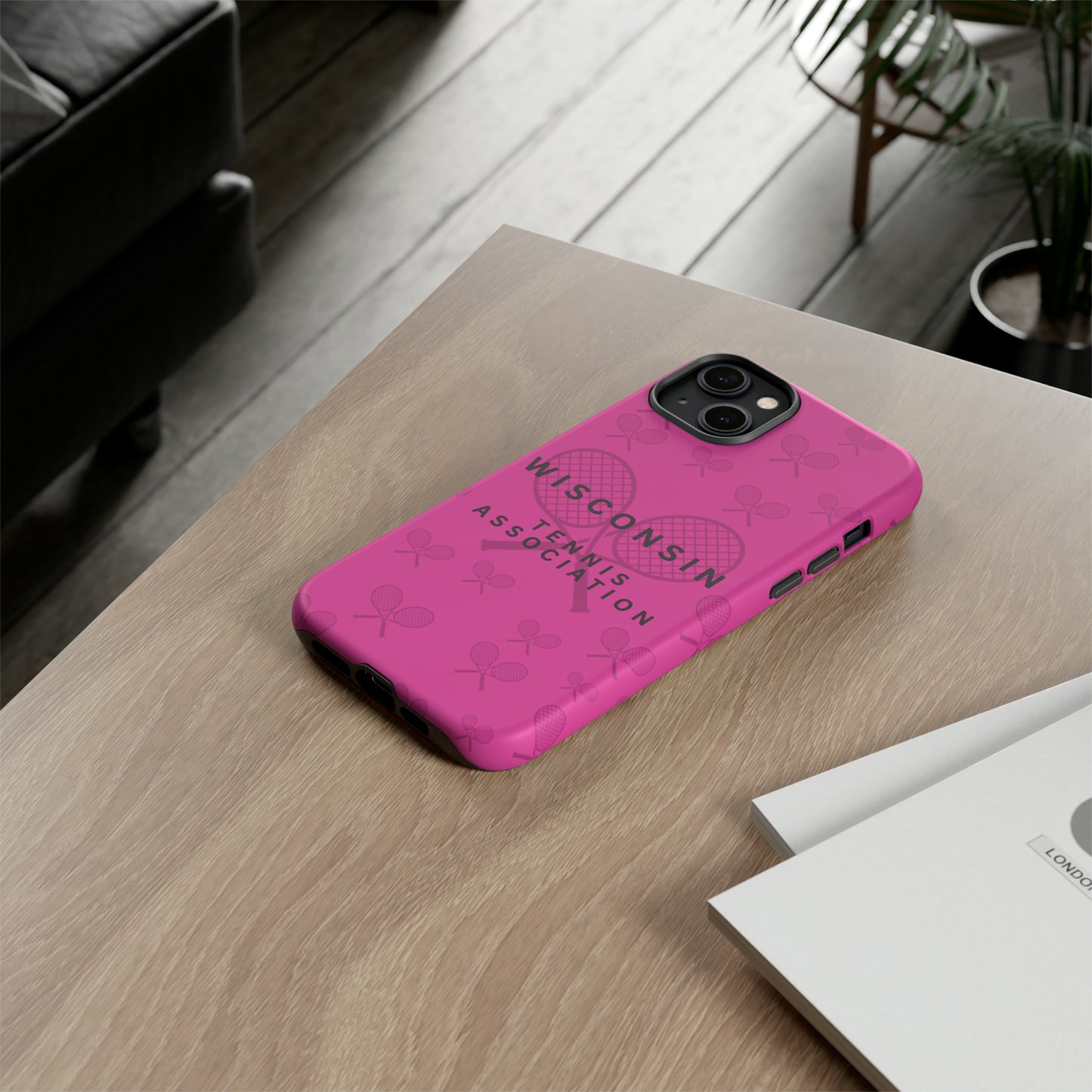 WTA Fuchsia Racquets Impact-Resistant Tough Cases (iPhone & Samsung)