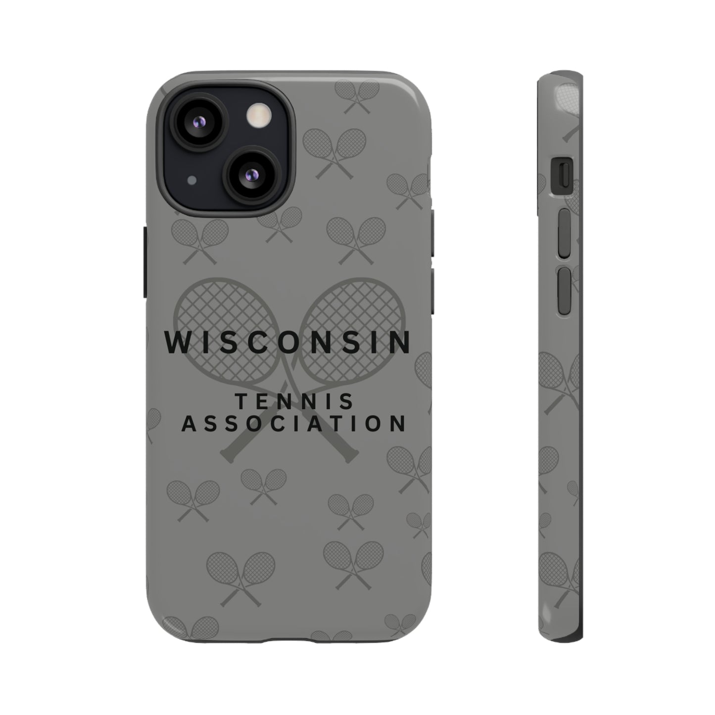 WTA Midnight Grey Racquets Impact-Resistant Tough Cases (iPhone & Samsung)