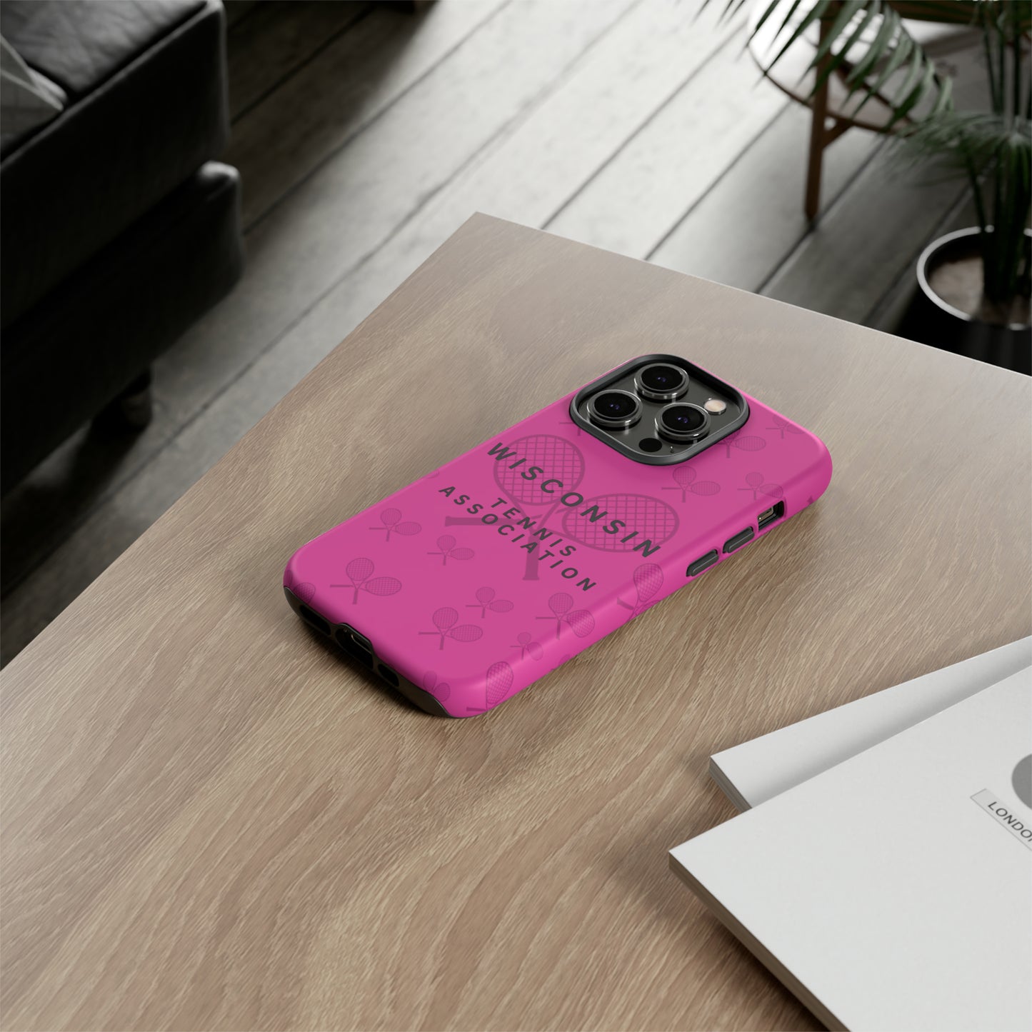 WTA Fuchsia Racquets Impact-Resistant Tough Cases (iPhone & Samsung)