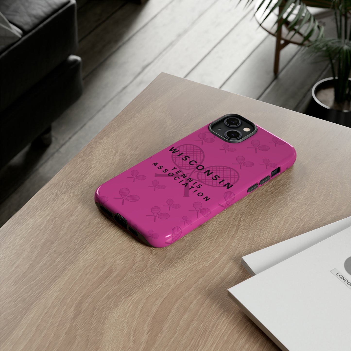 WTA Fuchsia Racquets Impact-Resistant Tough Cases (iPhone & Samsung)