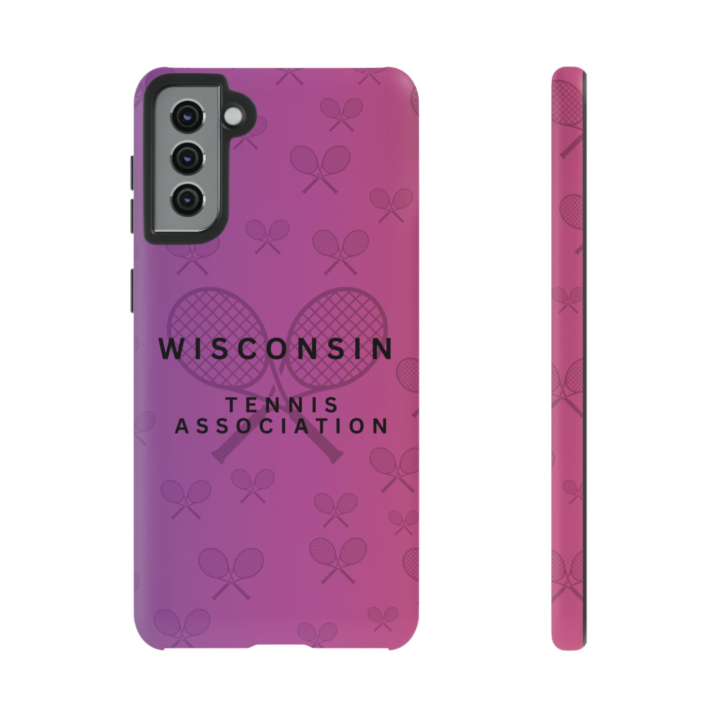 WTA Violet Fade Racquets Impact-Resistant Tough Cases (iPhone & Samsung)