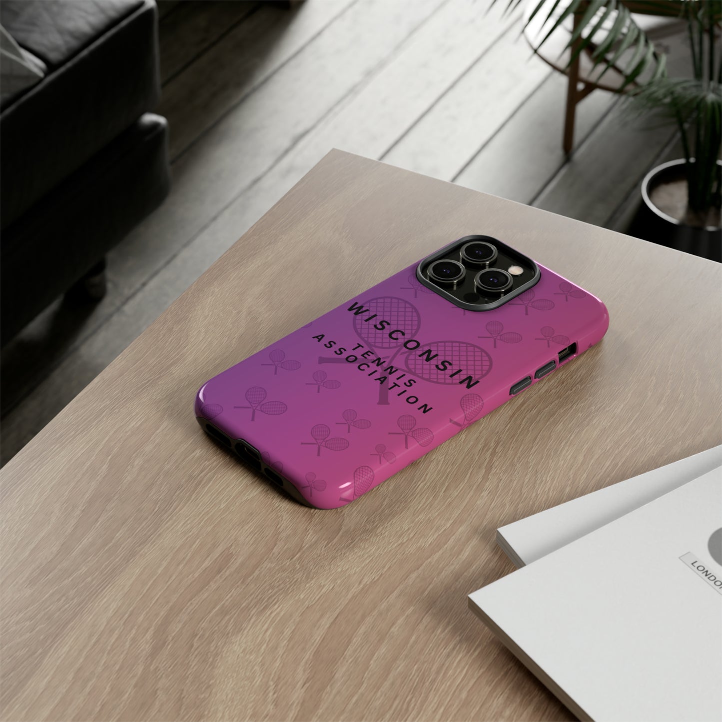 WTA Violet Fade Racquets Impact-Resistant Tough Cases (iPhone & Samsung)