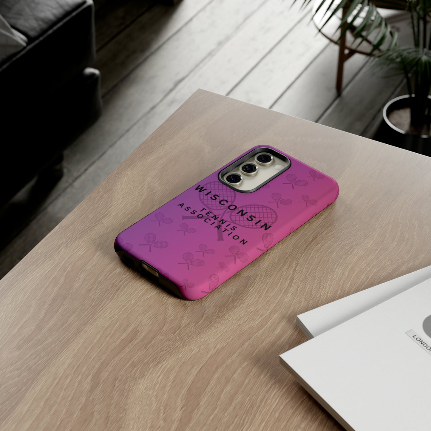 WTA Violet Fade Racquets Impact-Resistant Tough Cases (iPhone & Samsung)