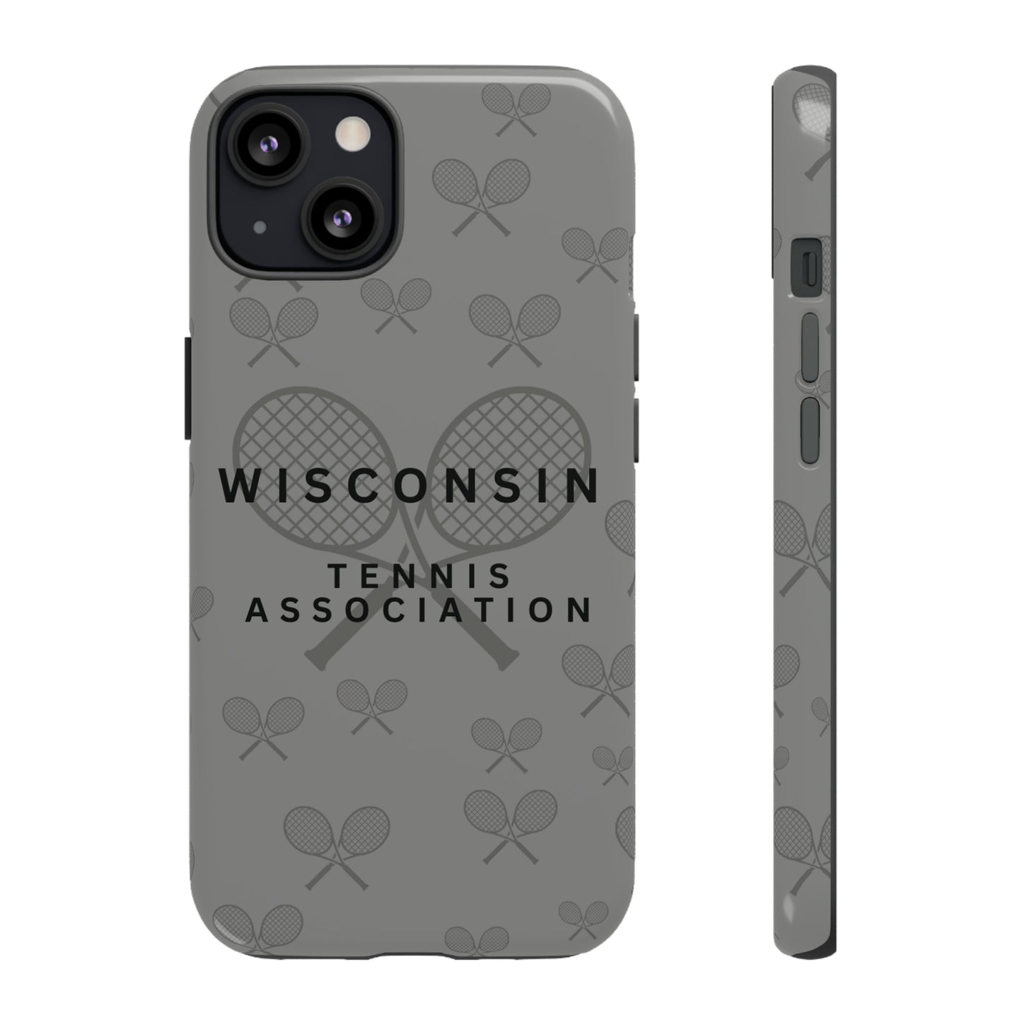WTA Midnight Grey Racquets Impact-Resistant Tough Cases (iPhone & Samsung)