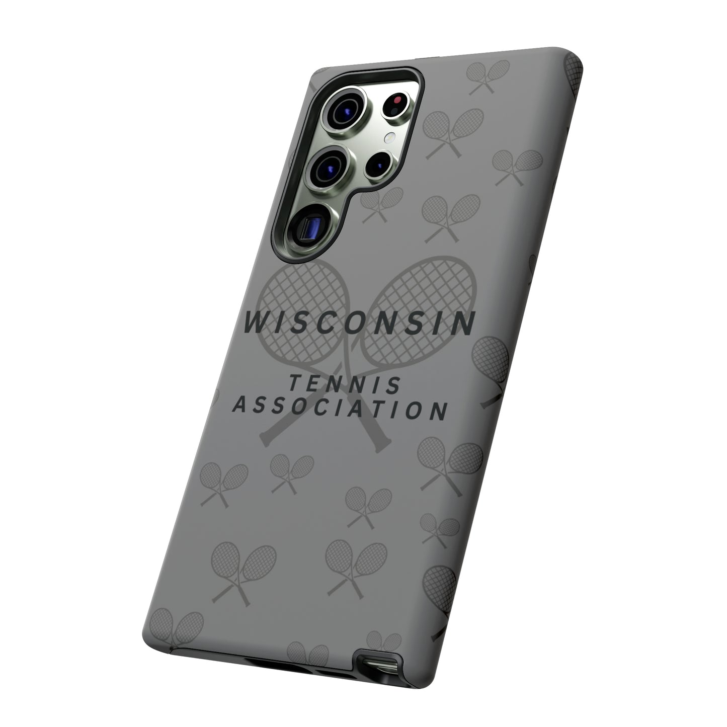 WTA Midnight Grey Racquets Impact-Resistant Tough Cases (iPhone & Samsung)