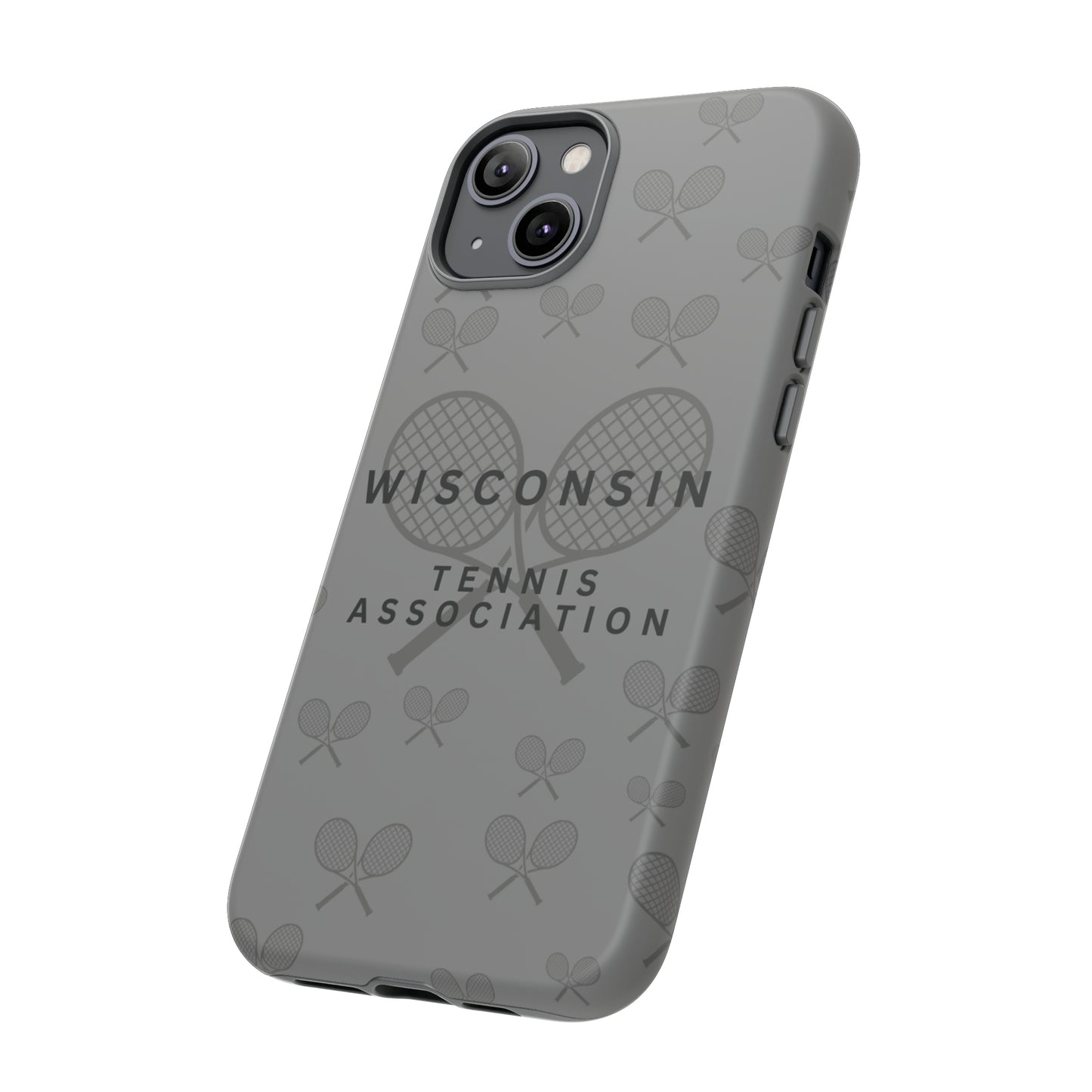 WTA Midnight Grey Racquets Impact-Resistant Tough Cases (iPhone & Samsung)