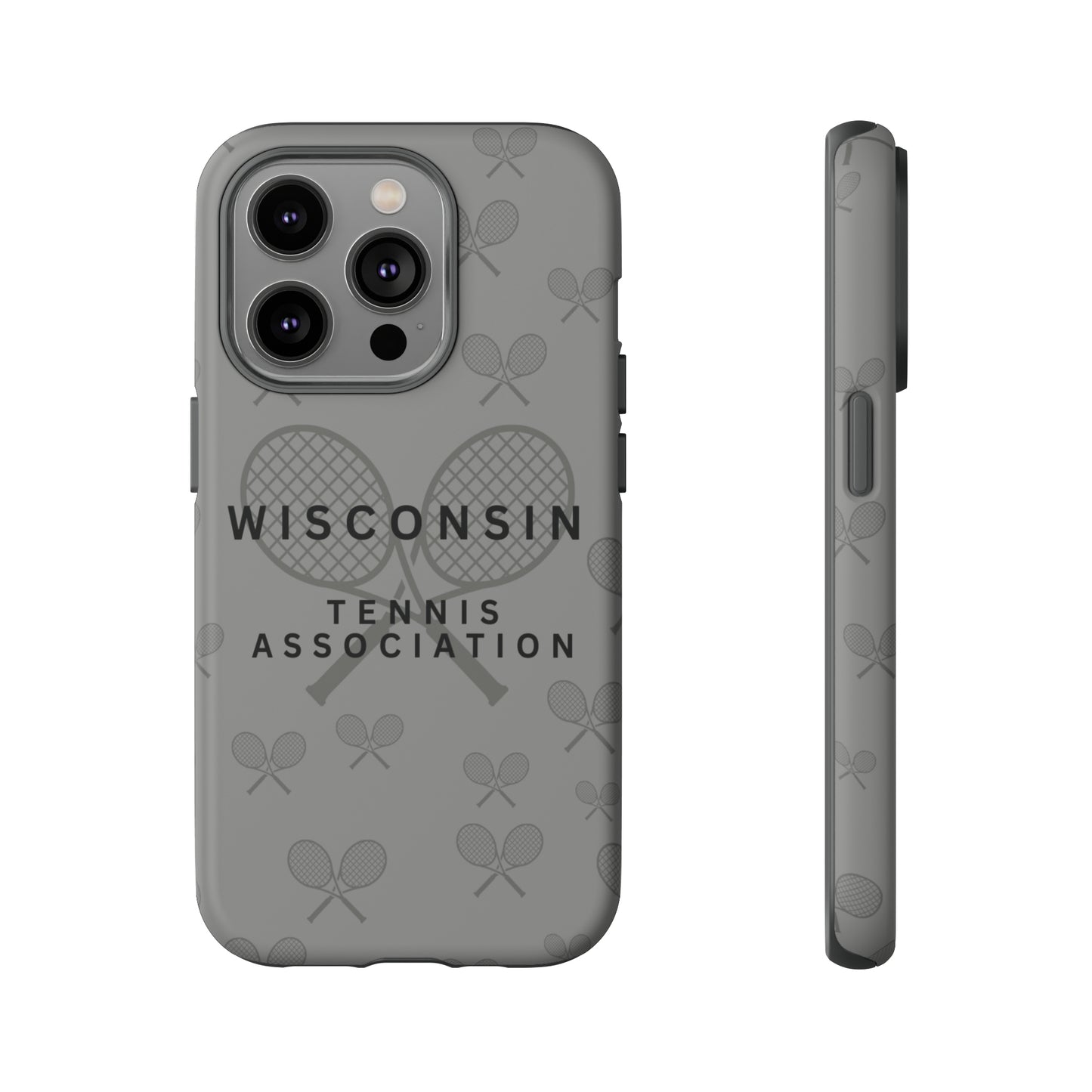 WTA Midnight Grey Racquets Impact-Resistant Tough Cases (iPhone & Samsung)