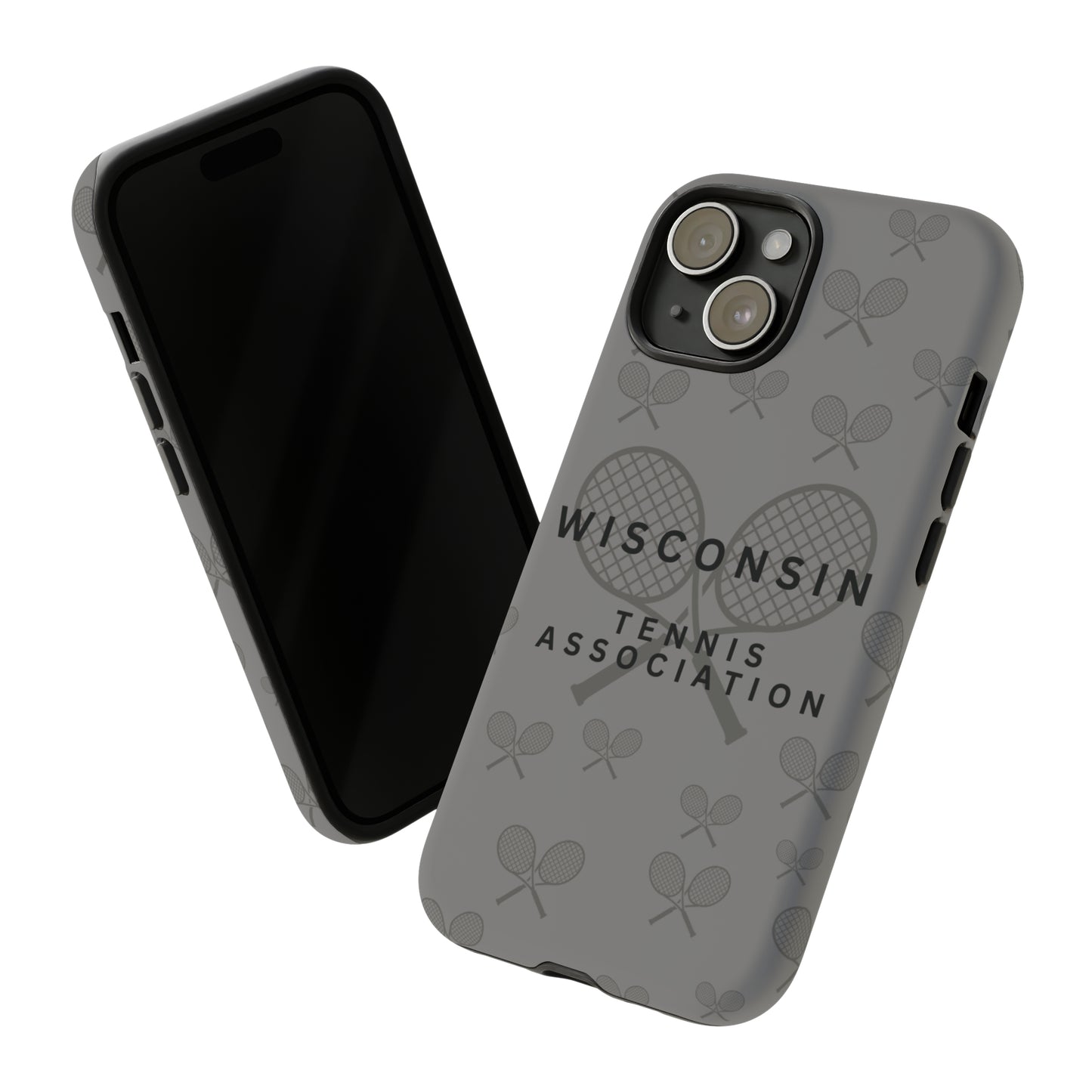 WTA Midnight Grey Racquets Impact-Resistant Tough Cases (iPhone & Samsung)