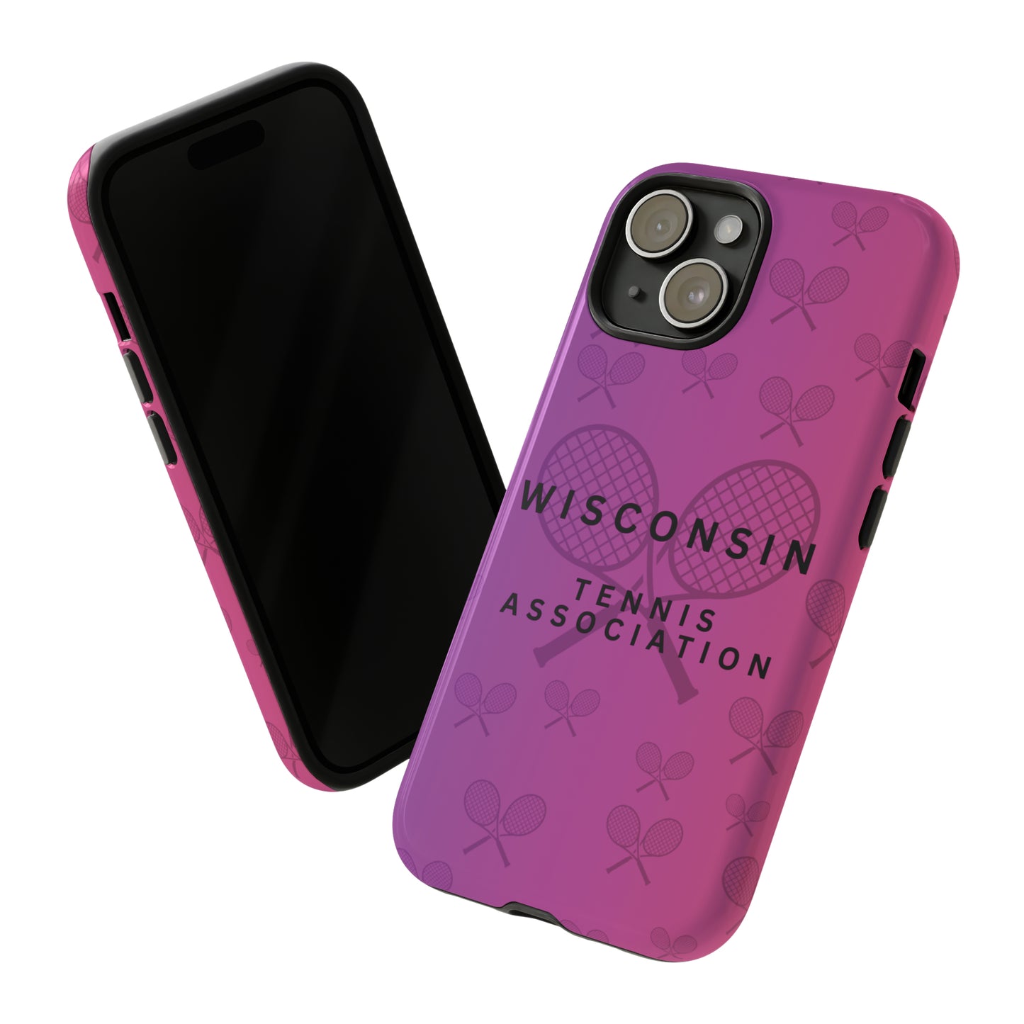WTA Violet Fade Racquets Impact-Resistant Tough Cases (iPhone & Samsung)