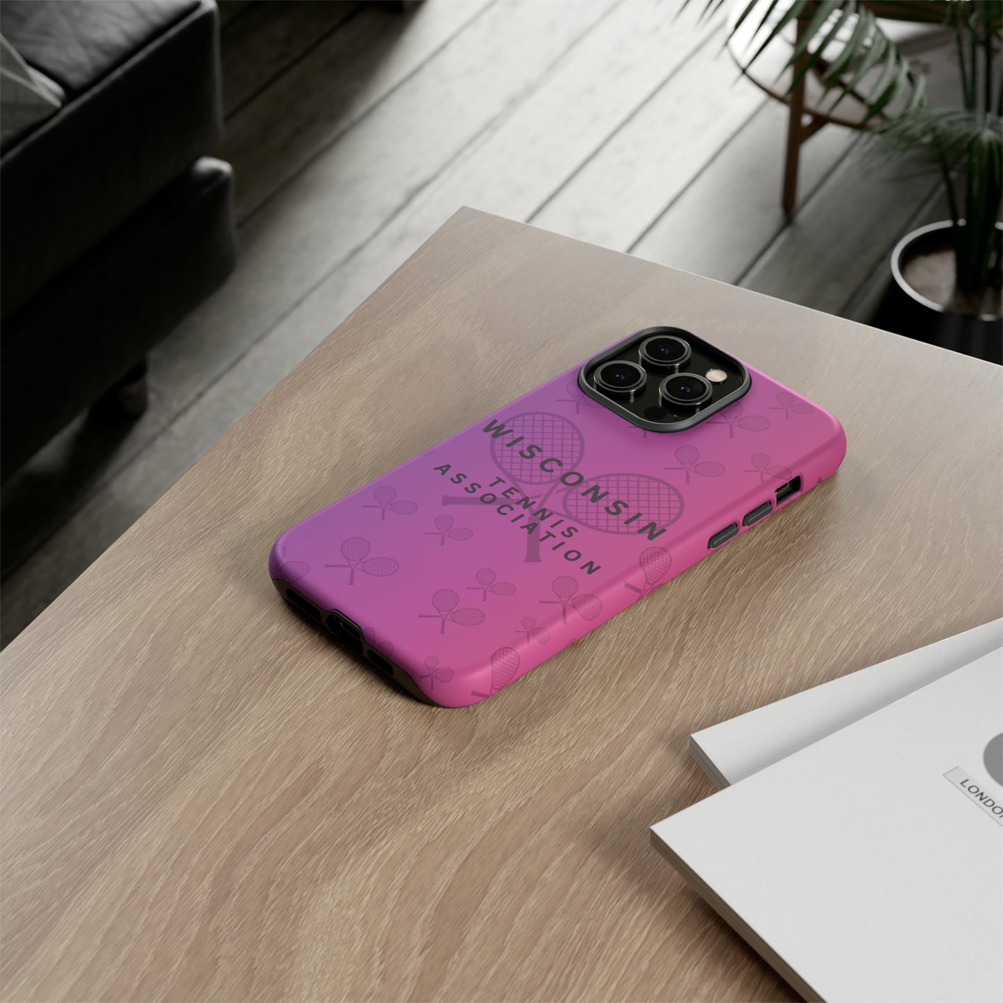 WTA Violet Fade Racquets Impact-Resistant Tough Cases (iPhone & Samsung)